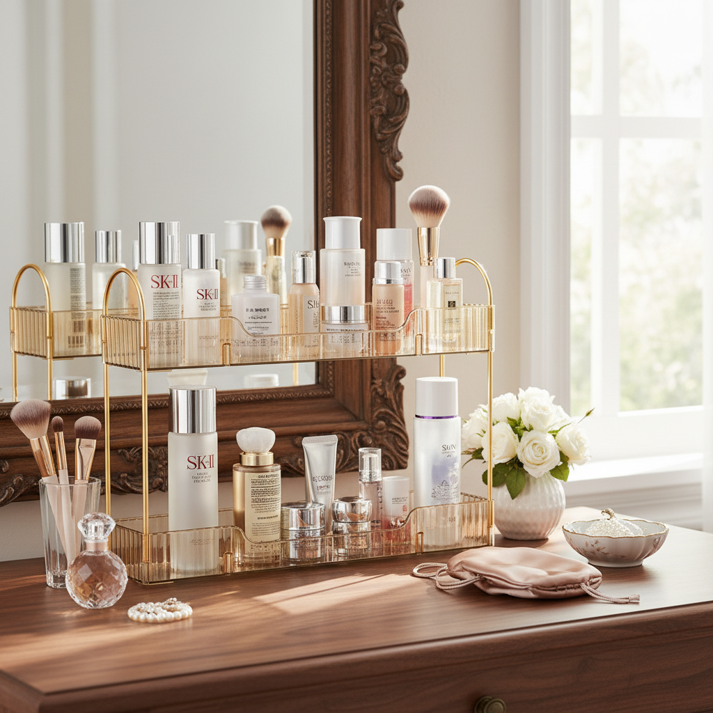 Bathroom Countertop Organiser - Amber