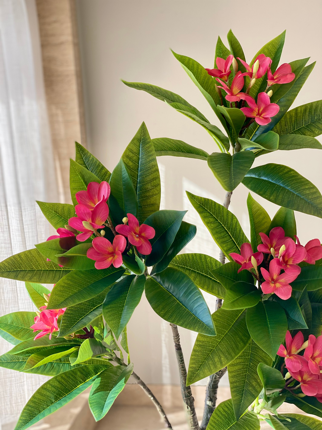 Artificial Frangipani Puce Plant  - 4.5 Feet