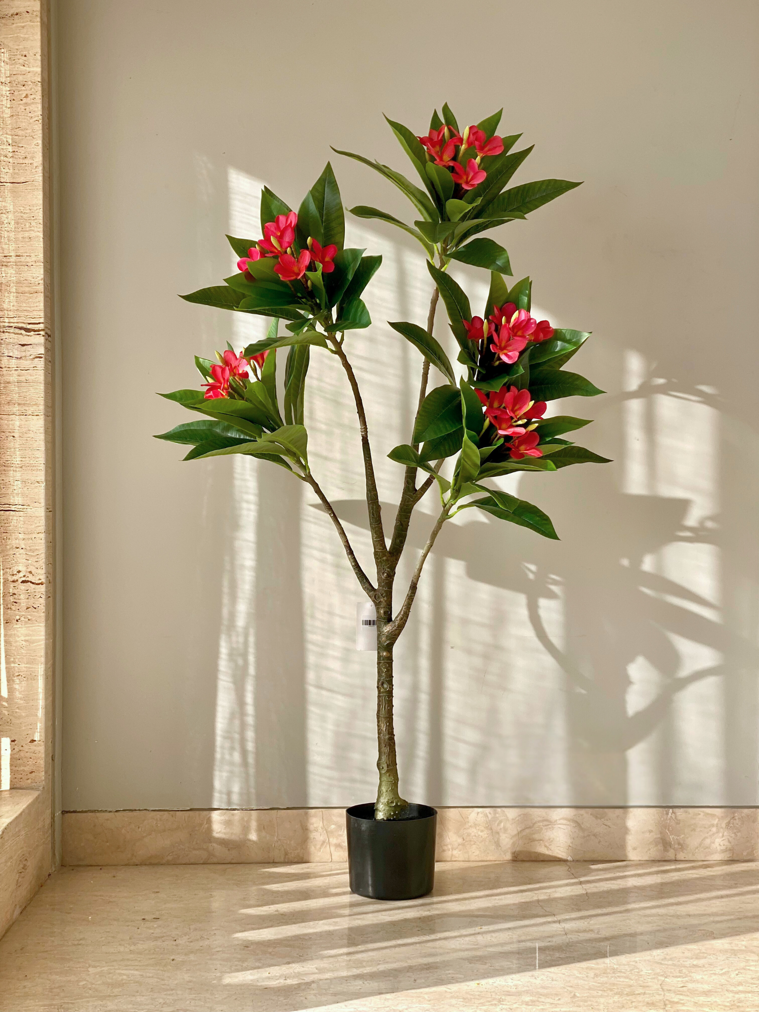 Artificial Frangipani Puce Plant - 4.5 Feet