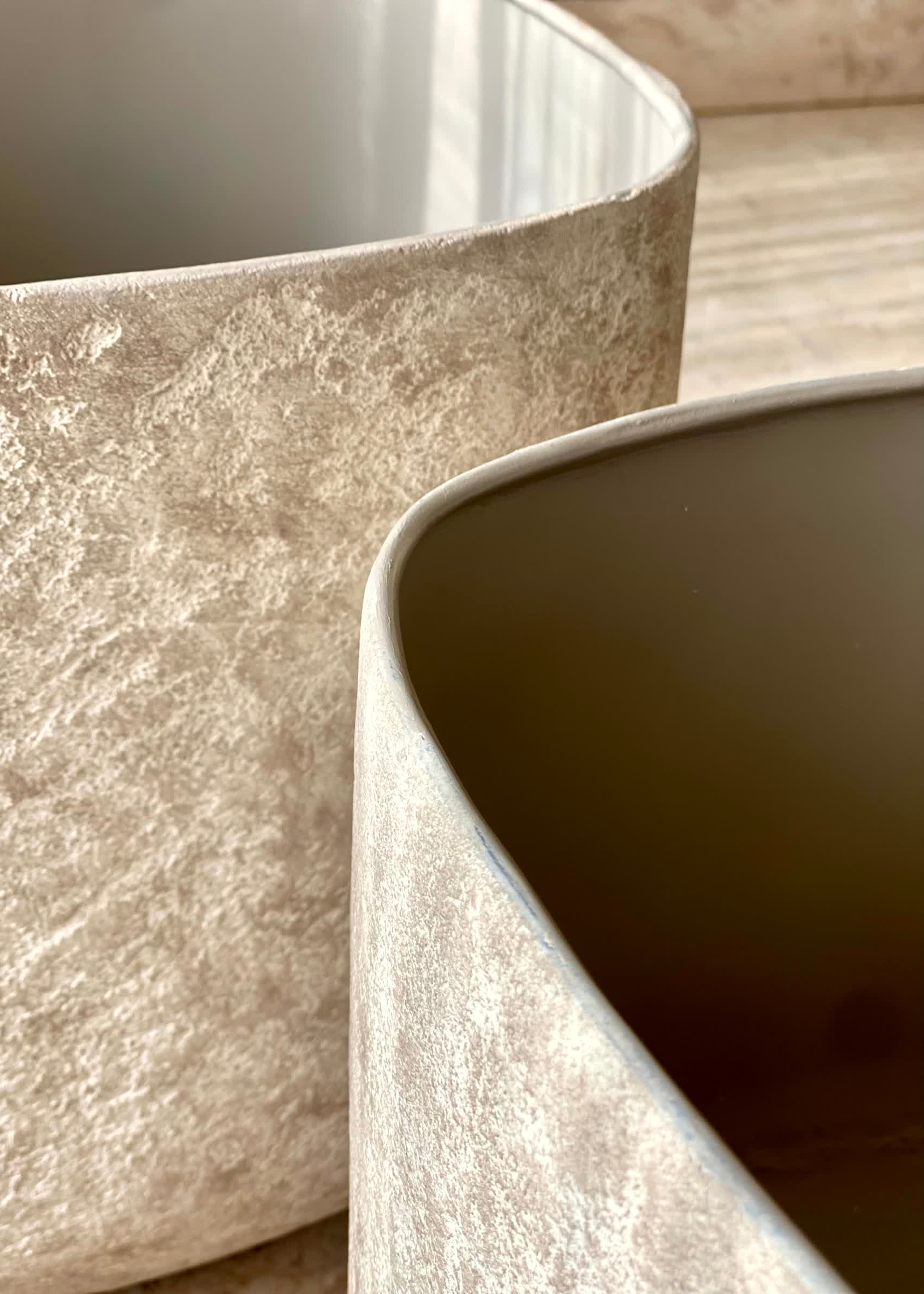 Veranda Square Planters - Rustic Ivory