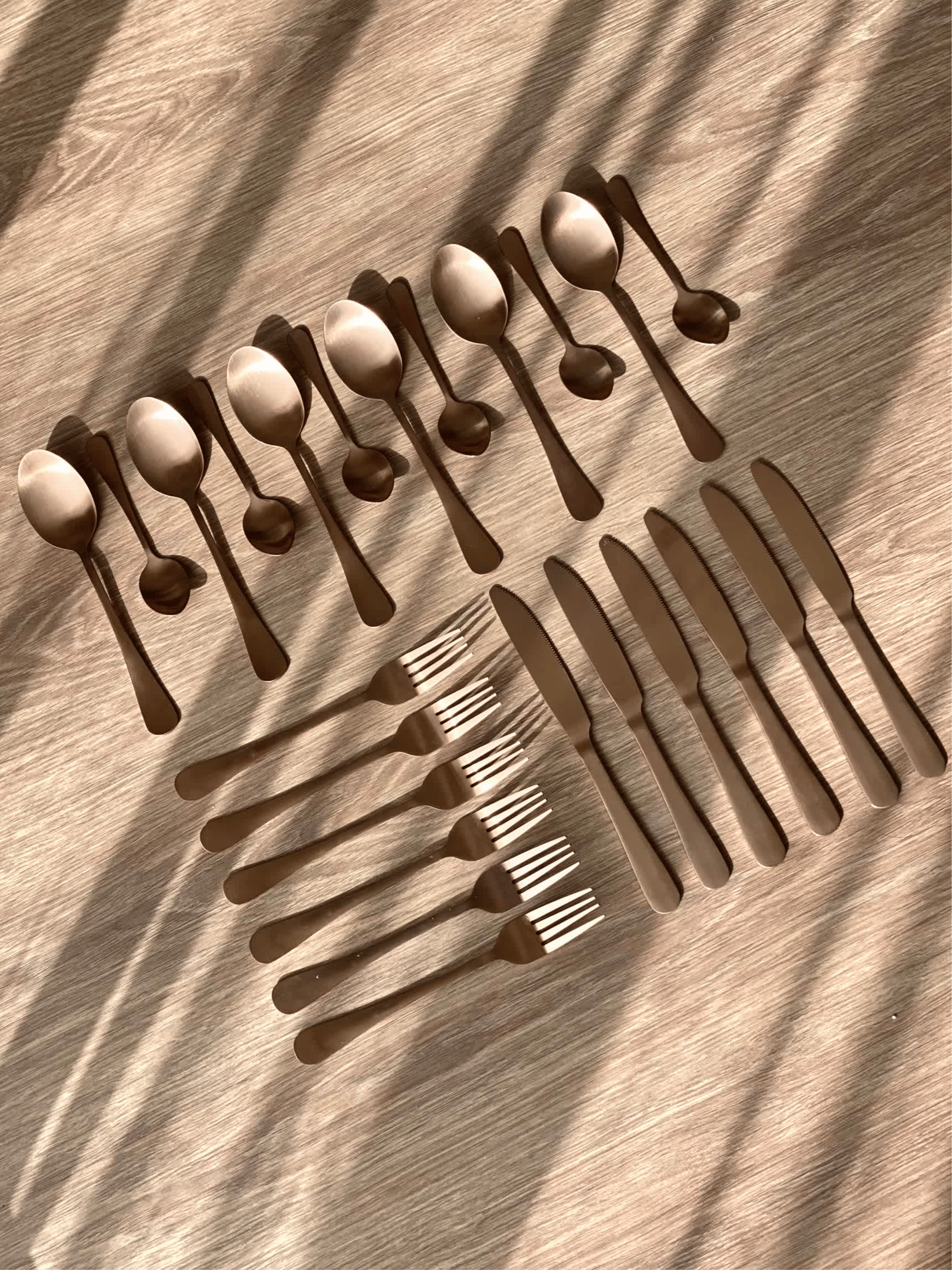 Rose Gold Cutlery Set - 24pcs