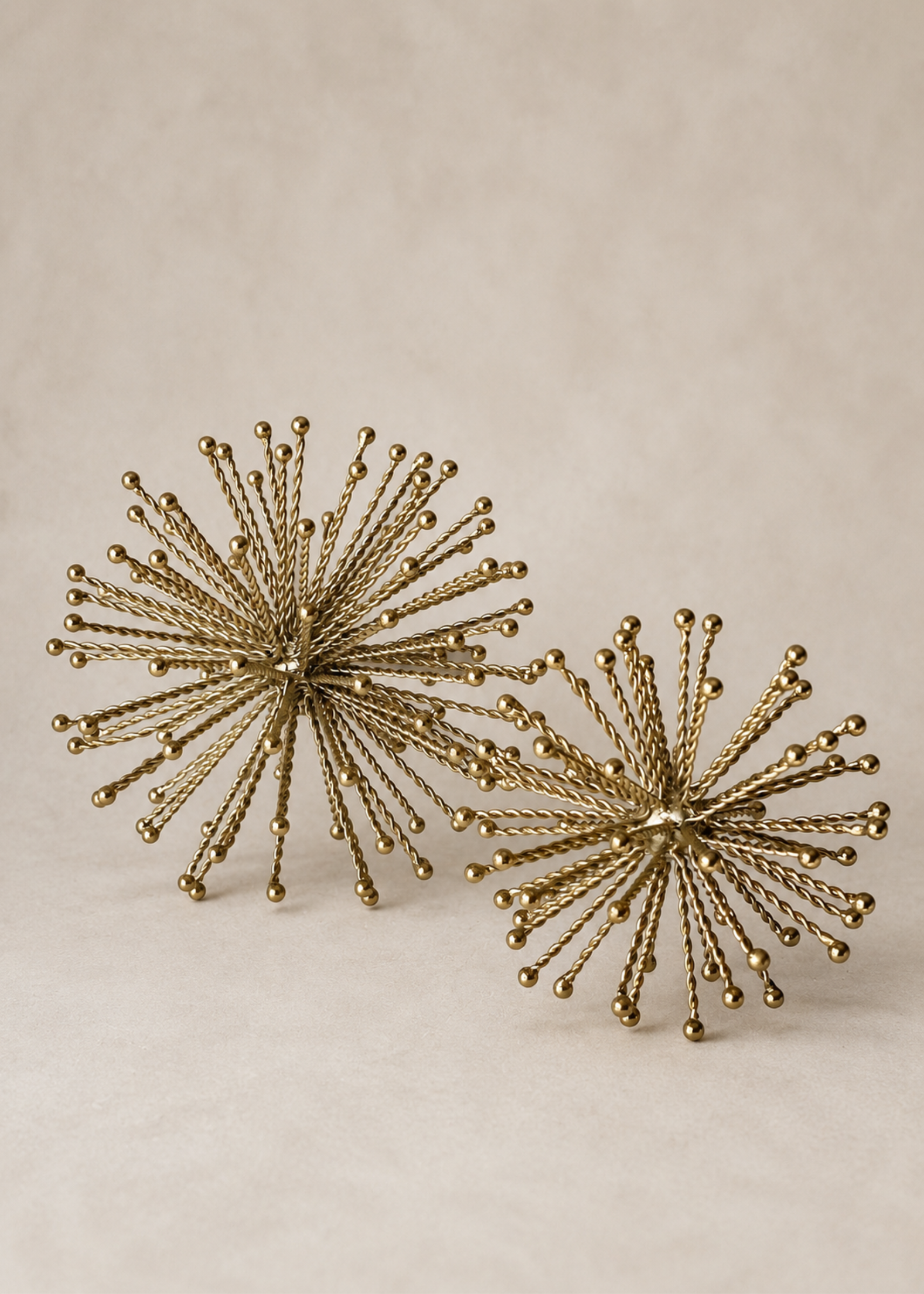 Braided Gold Balls - Set of 2