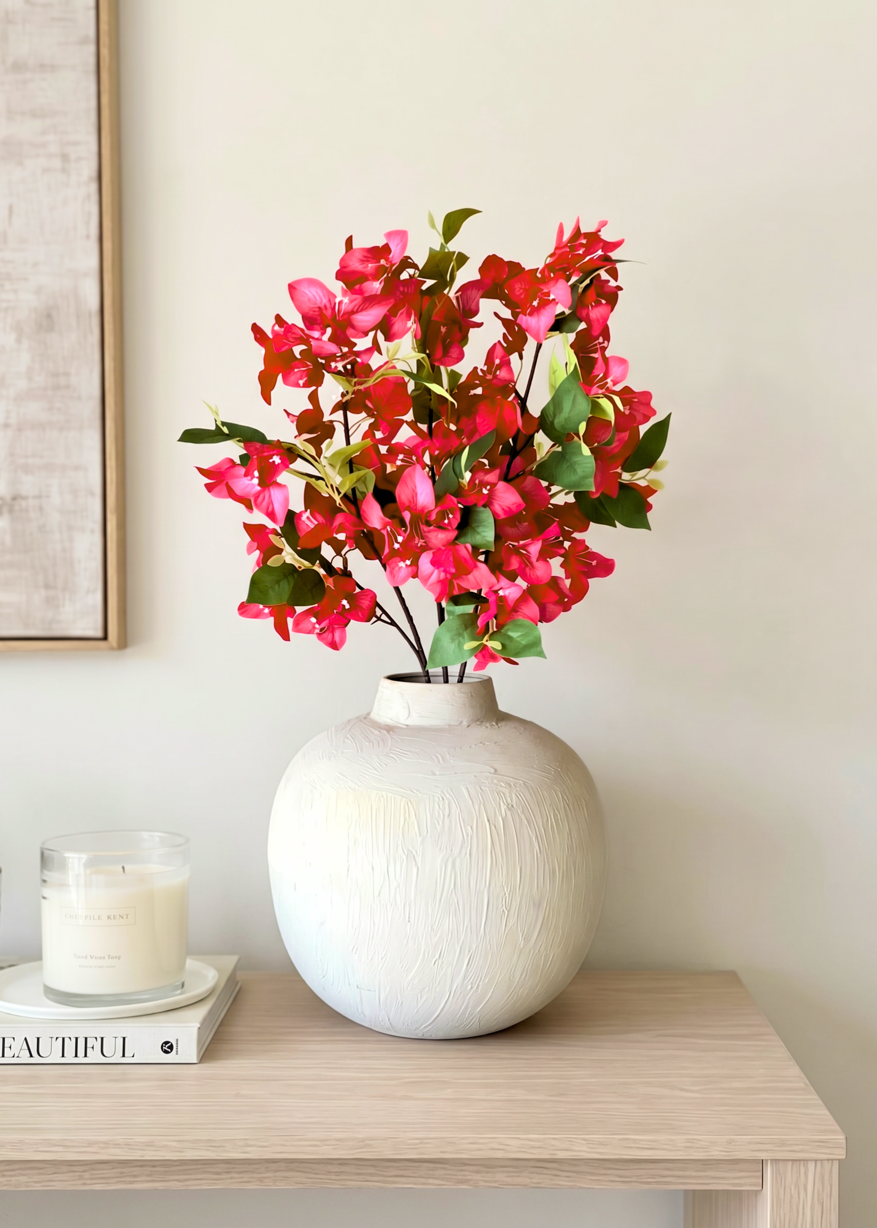 Artificial Bougainvillea Stem - Pink (Set of 3)