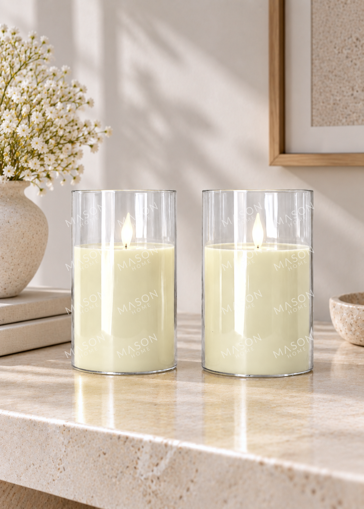 Glow LED Candle - Large (Set 2)