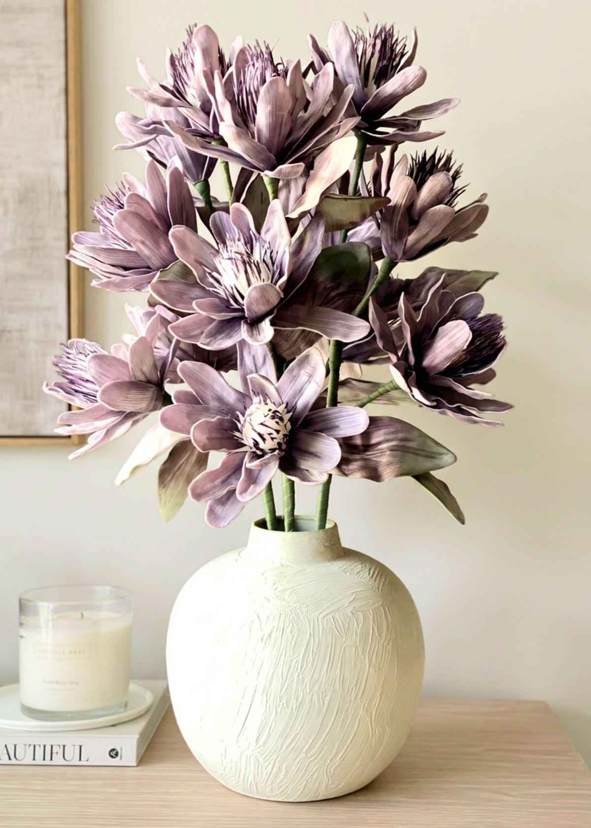 Artificial Corolla Flower Stem - Lavender Ombre (One Stem)