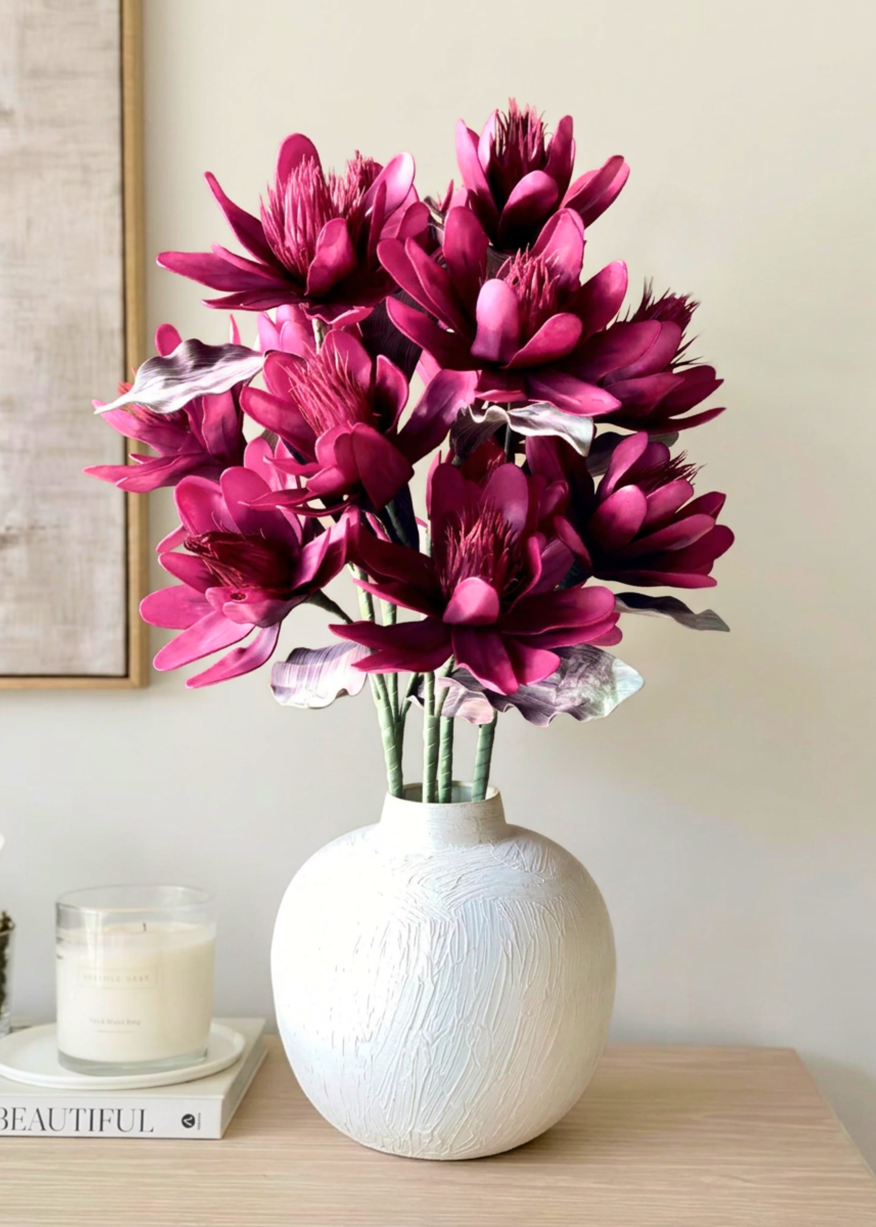 Artificial Corolla Flower Stem - Magenta Ombre (One Stem)