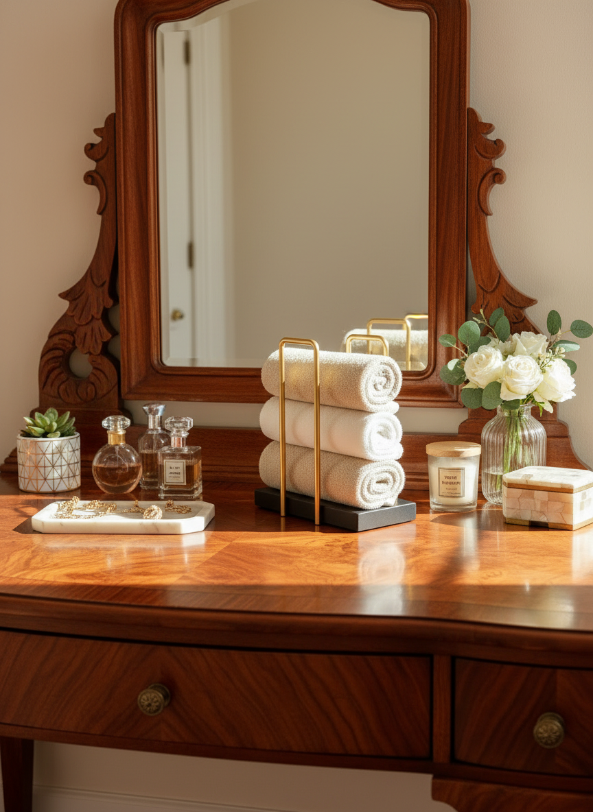 Imperial Napkin Holder - Black & Gold