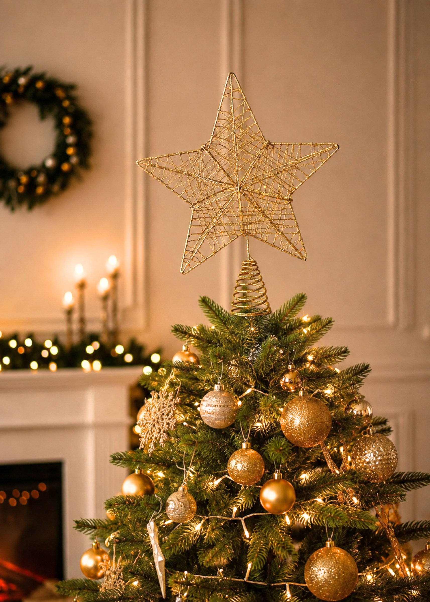 Shimmer Christmas Star Tree Topper