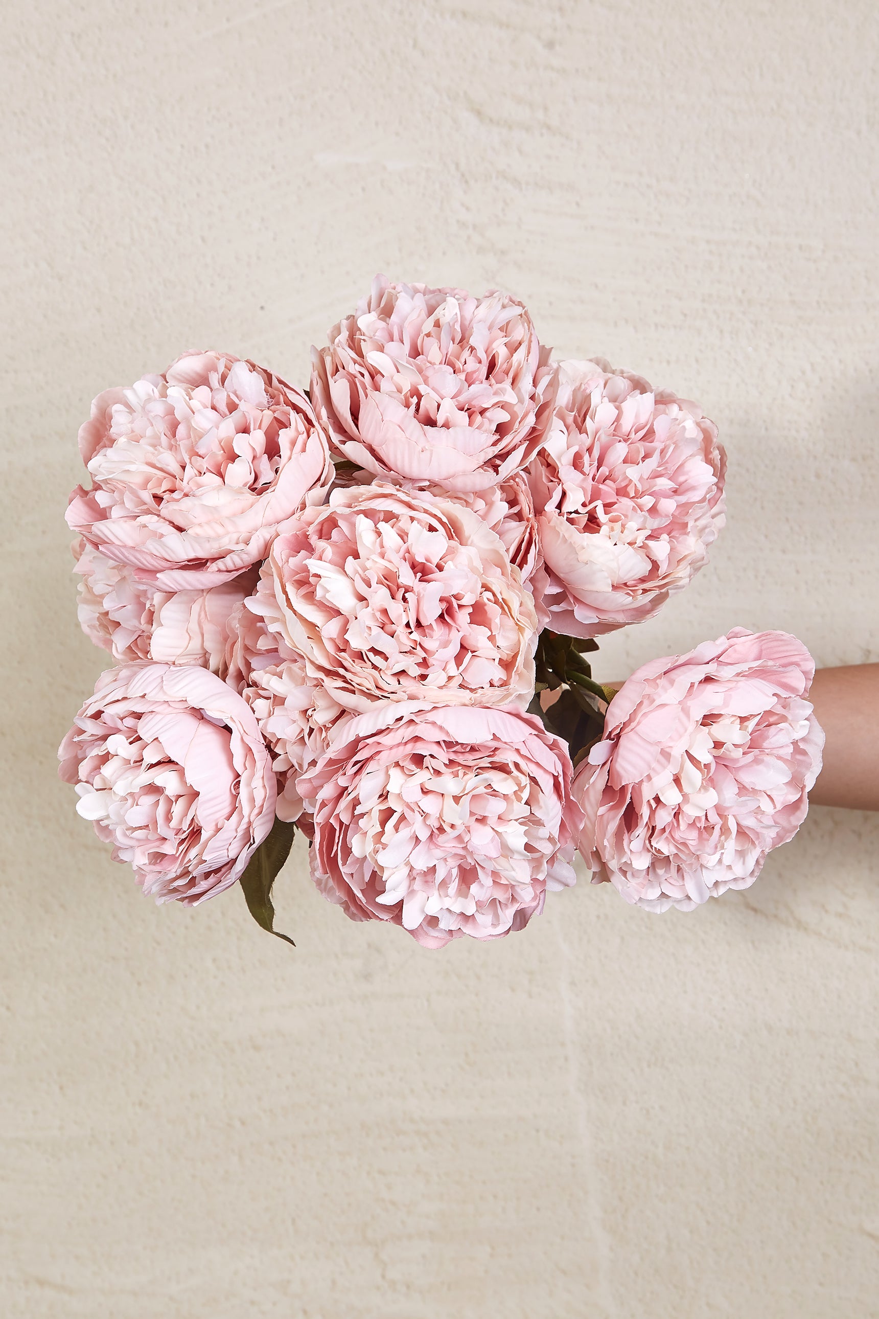 Artificial Pink Peony Bunch - Set Of 2