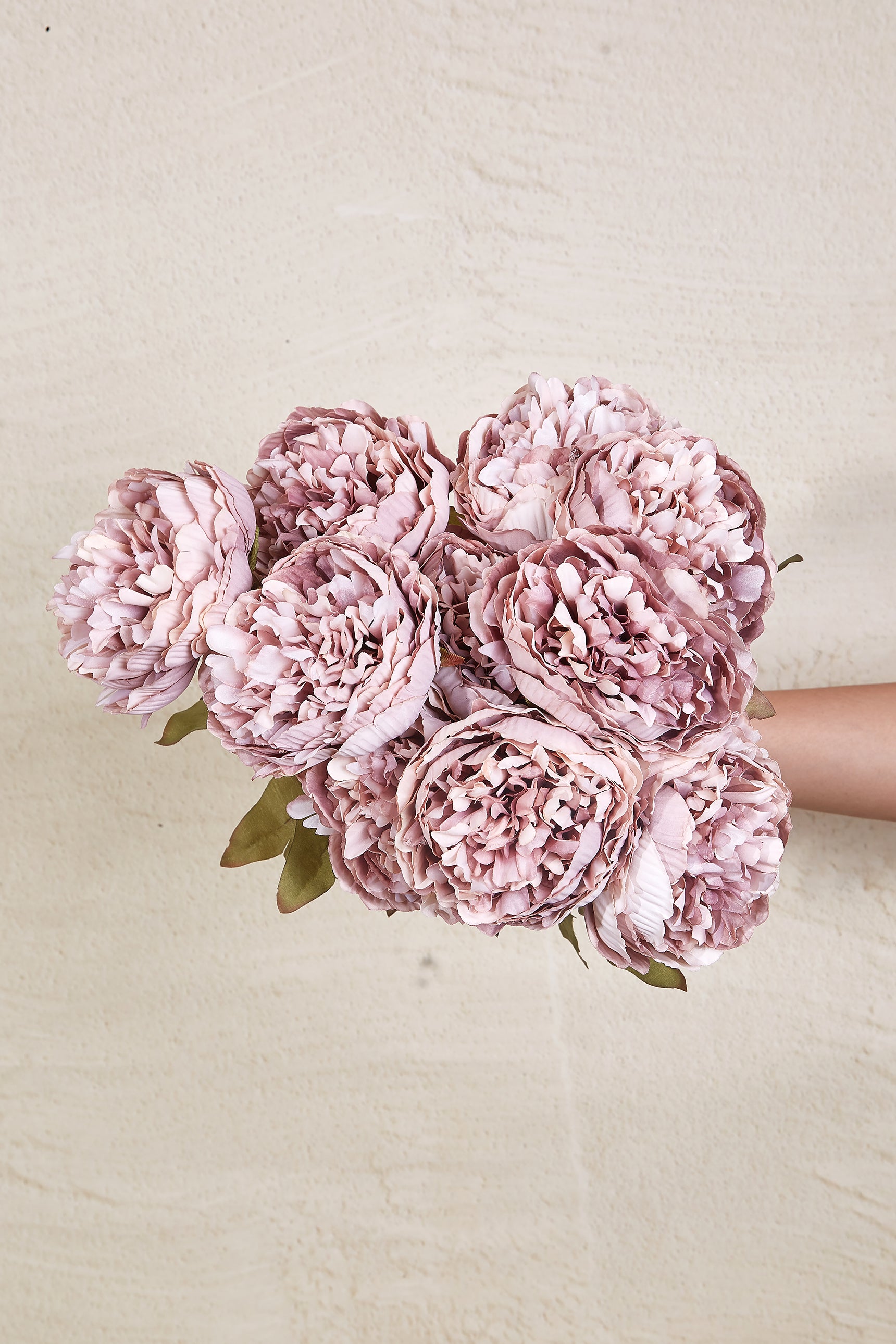 Artificial Mauve Peony Bunch - Set Of 2