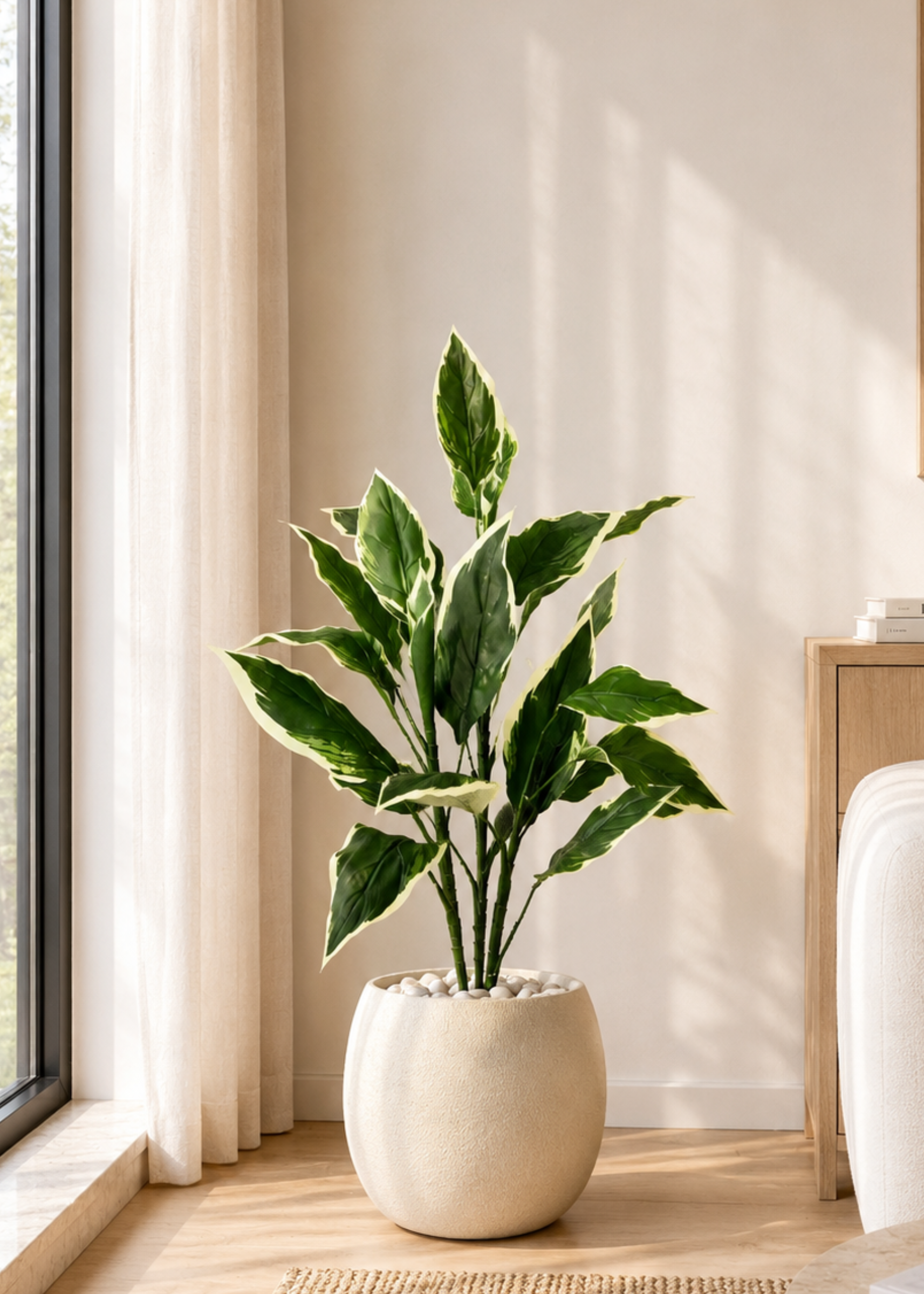 Artificial Hosta Plant - 3.5 Feet