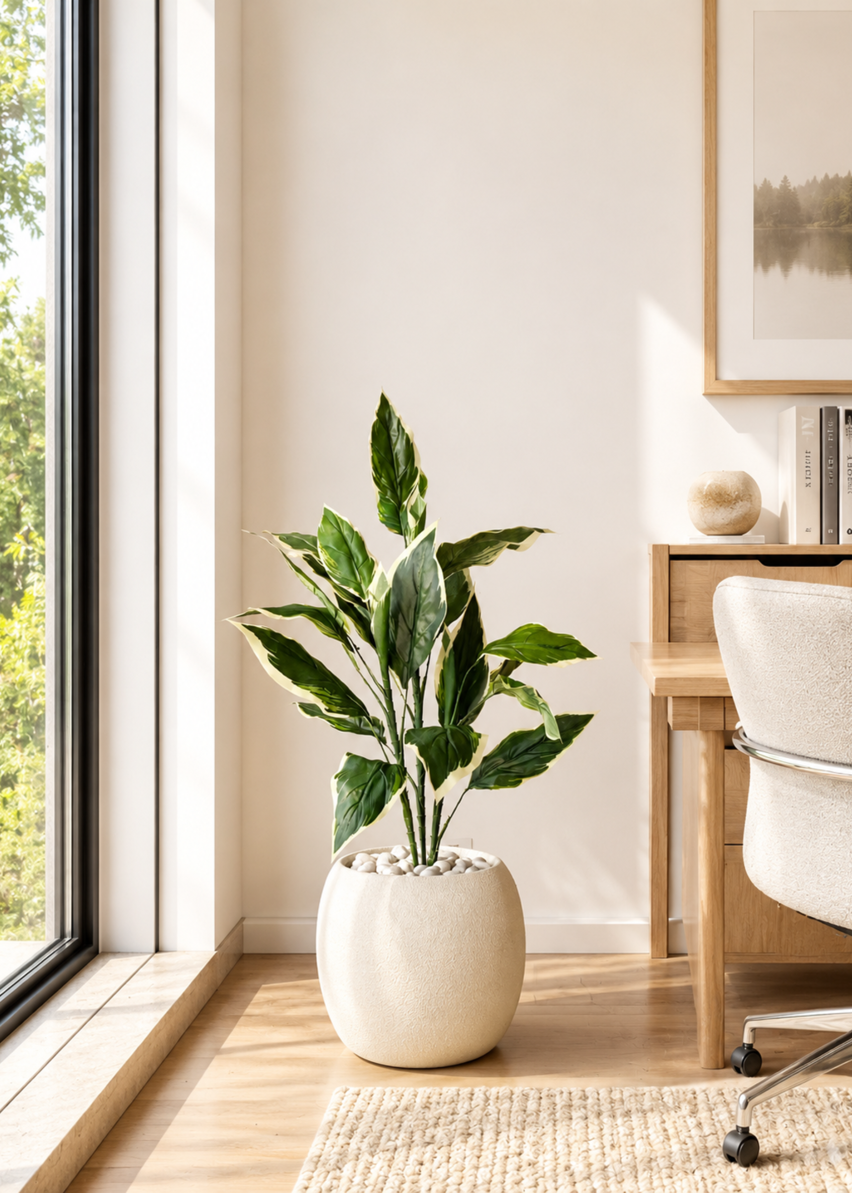 Artificial Hosta Plant - 3.5 Feet