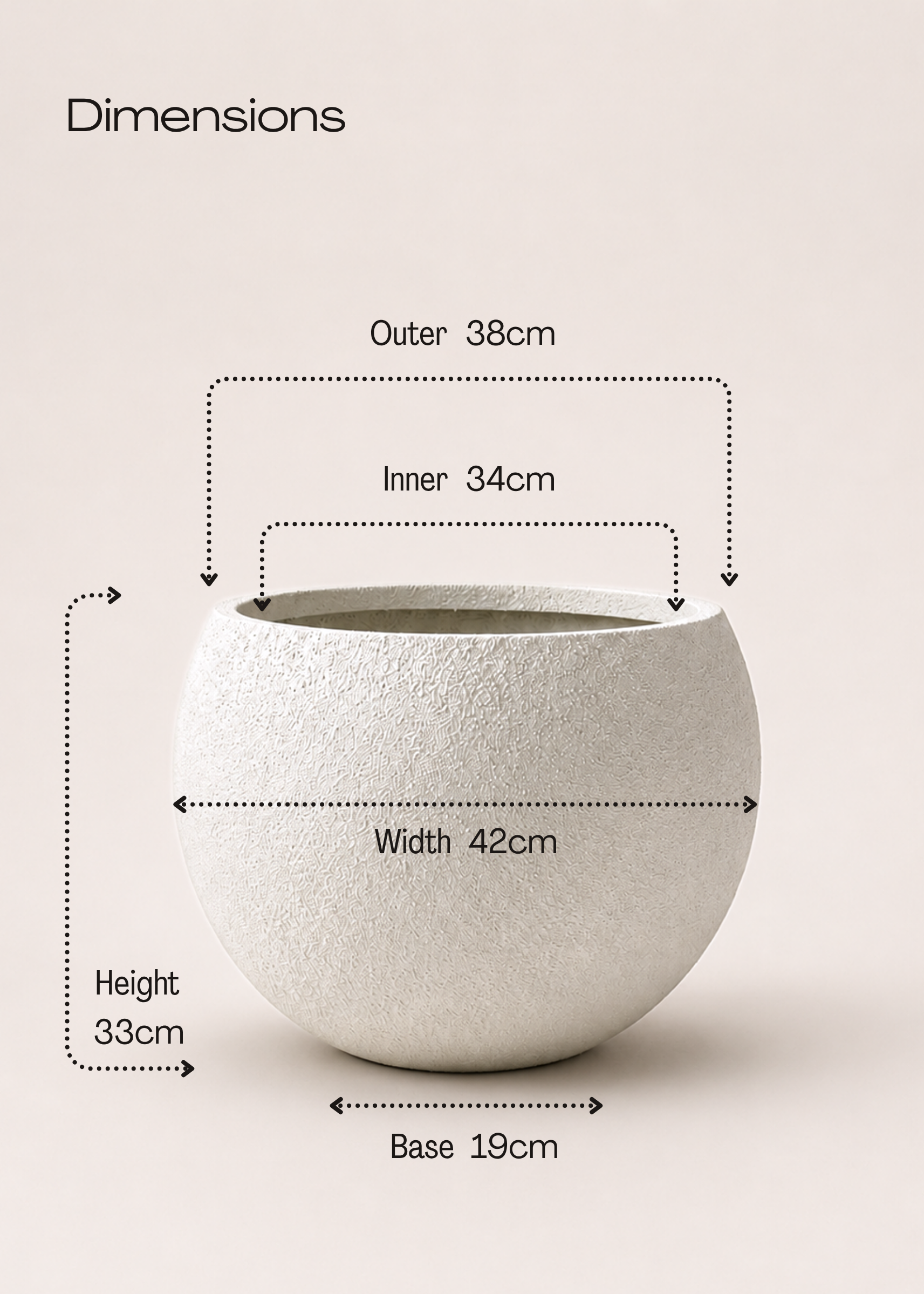 Lithos Planters - Chalk White