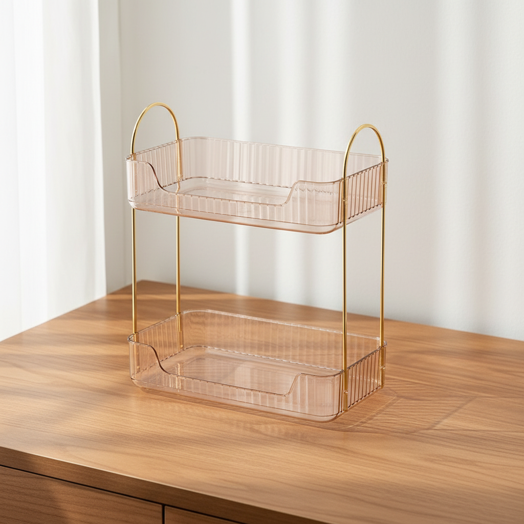 Two Tier Cosmetics Organiser - Amber