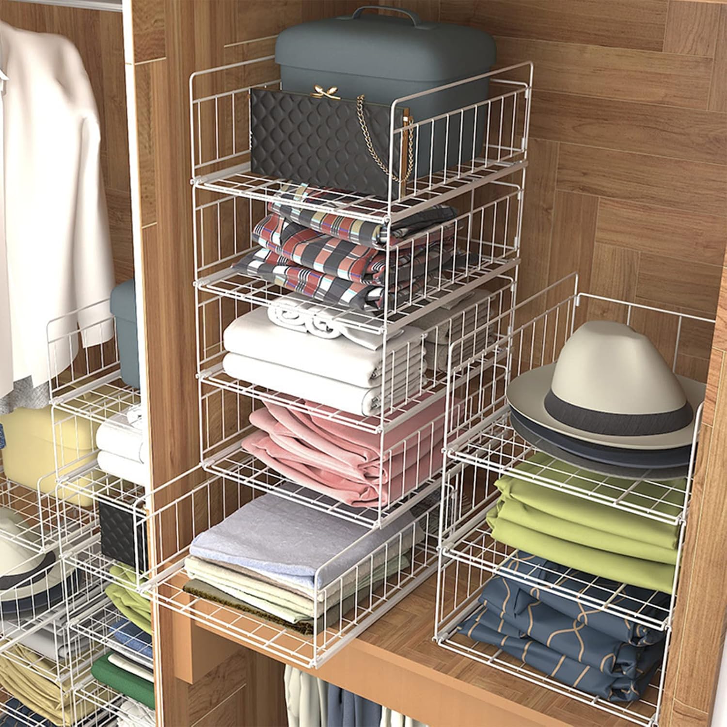 Wardrobe Stackable Rack (2 -Tier)