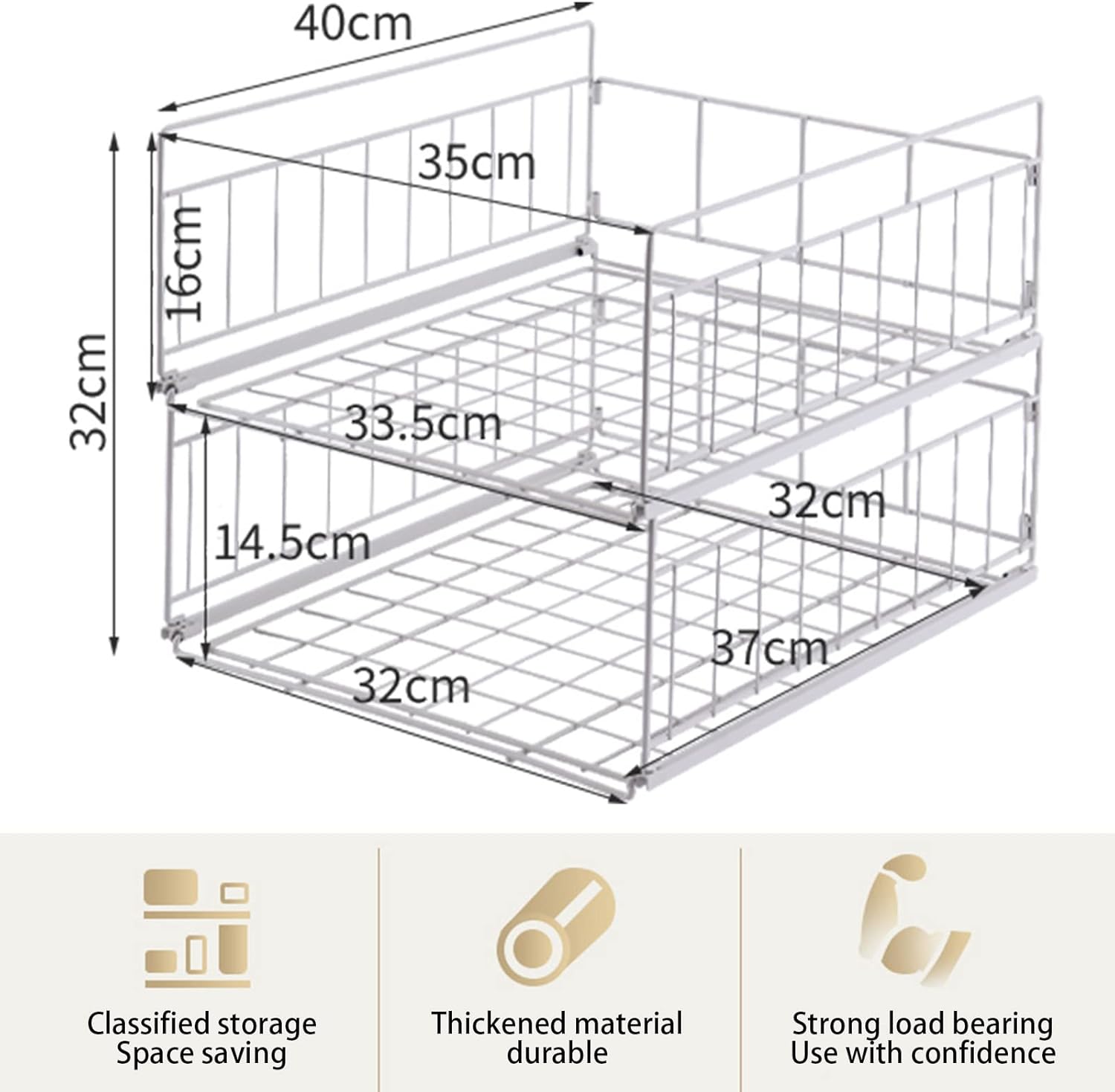 Wardrobe Stackable Rack (2 -Tier)