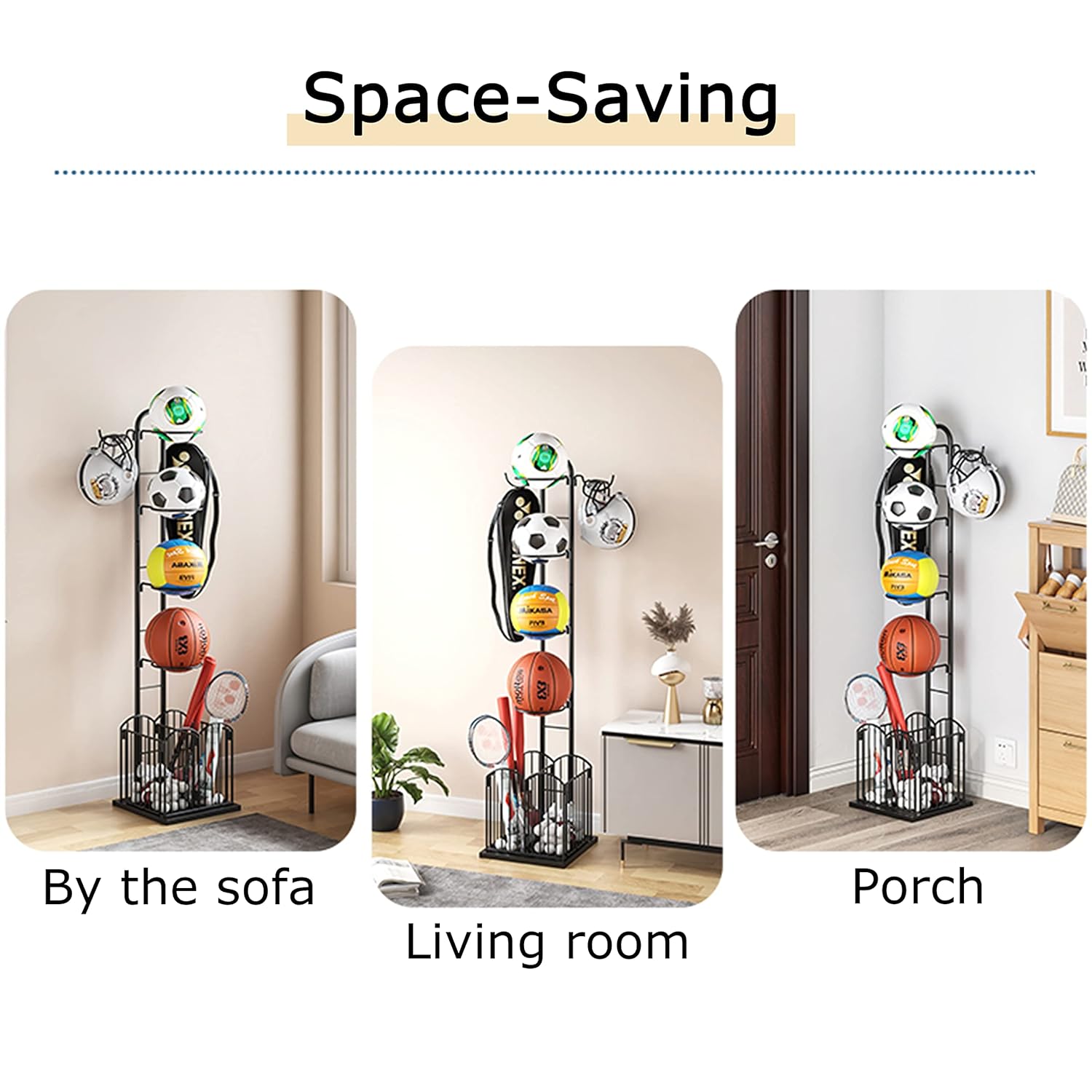 Sports Ball & Equipments Organizer