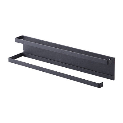 Magnetic Double Tissue + Towel Holder (Black)