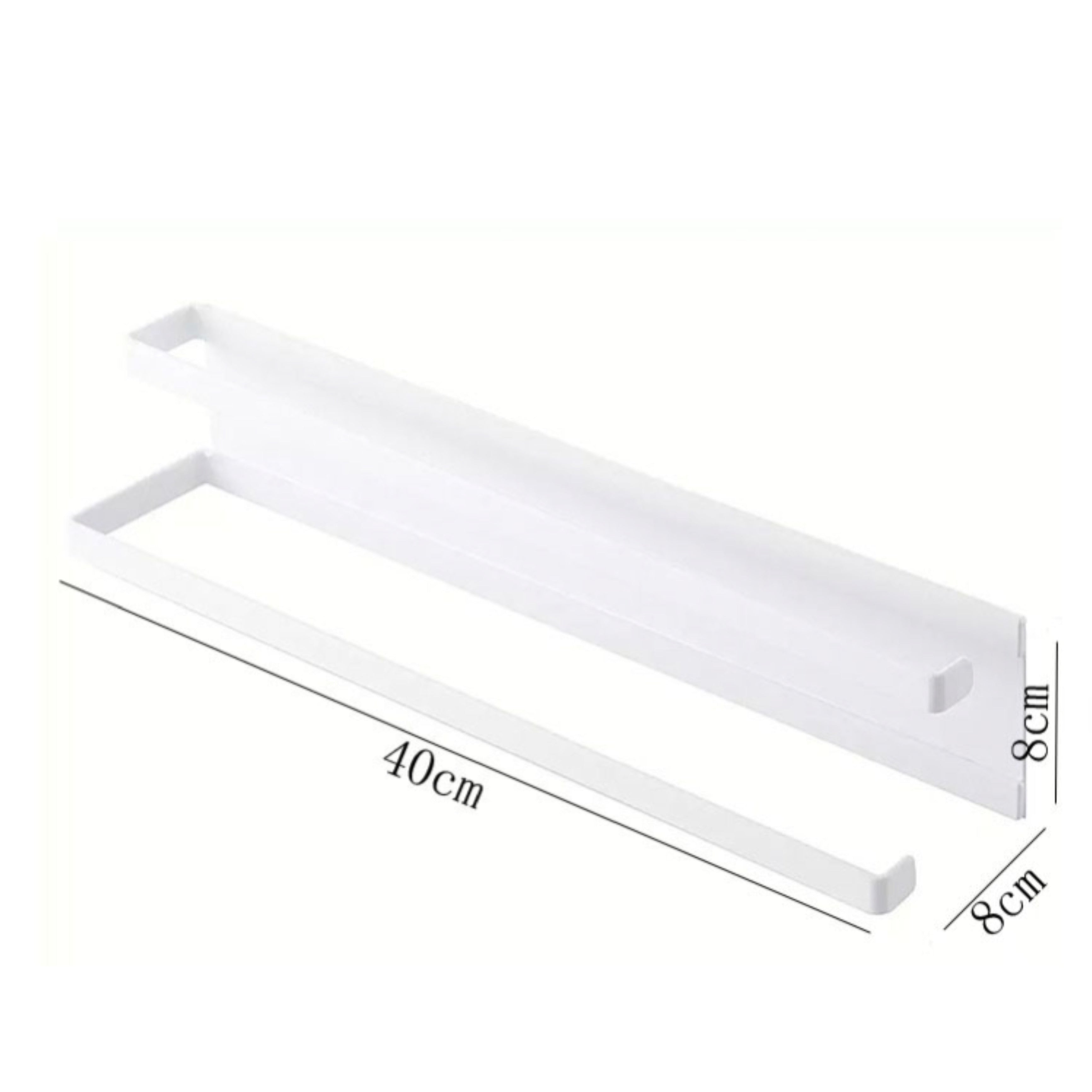 Magnetic Double Tissue + Towel Holder (White)