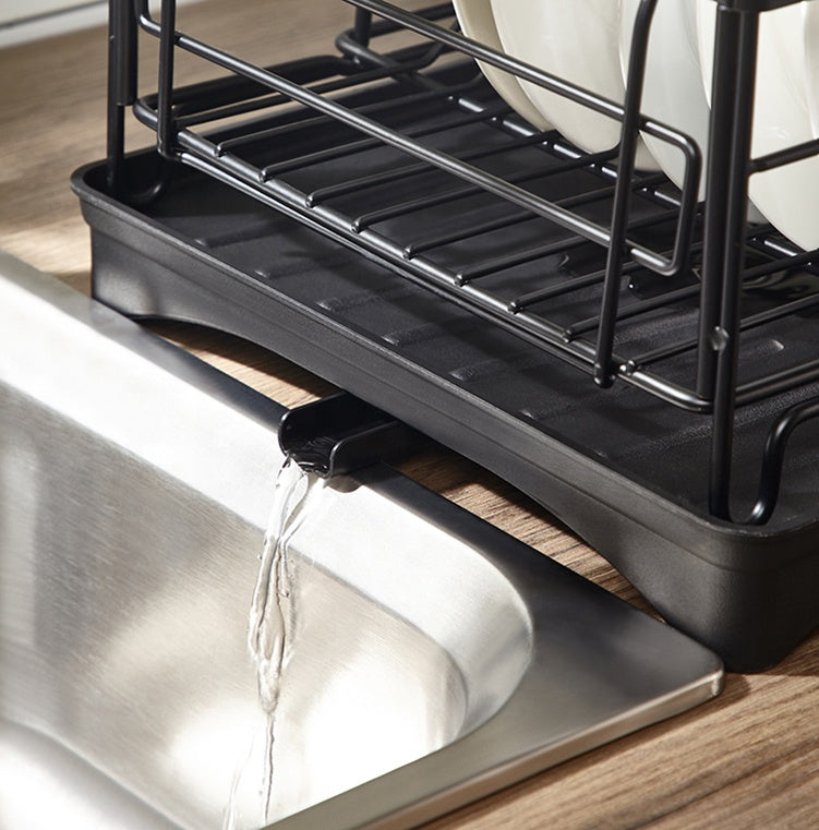 Dish Rack Single Layer - Black