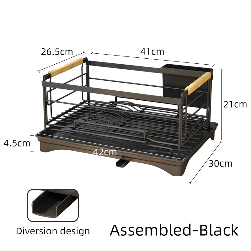 Dish Rack Single Layer - Black
