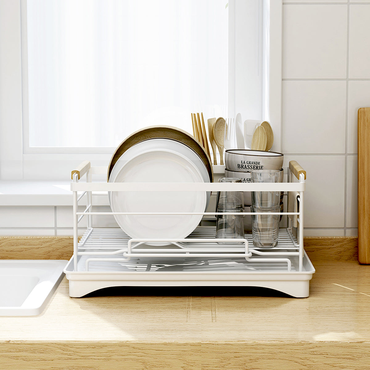Dish Rack Single Layer - White