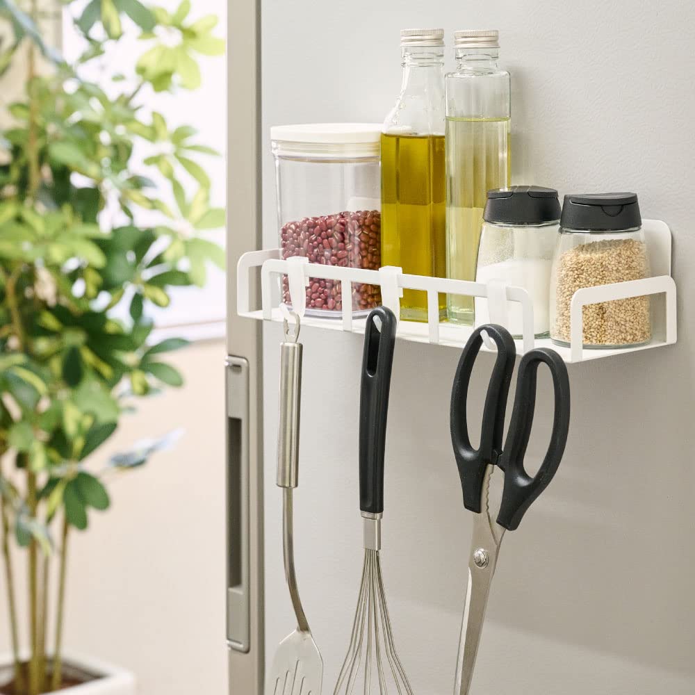 Magnetic Storage Shelf With Hooks
