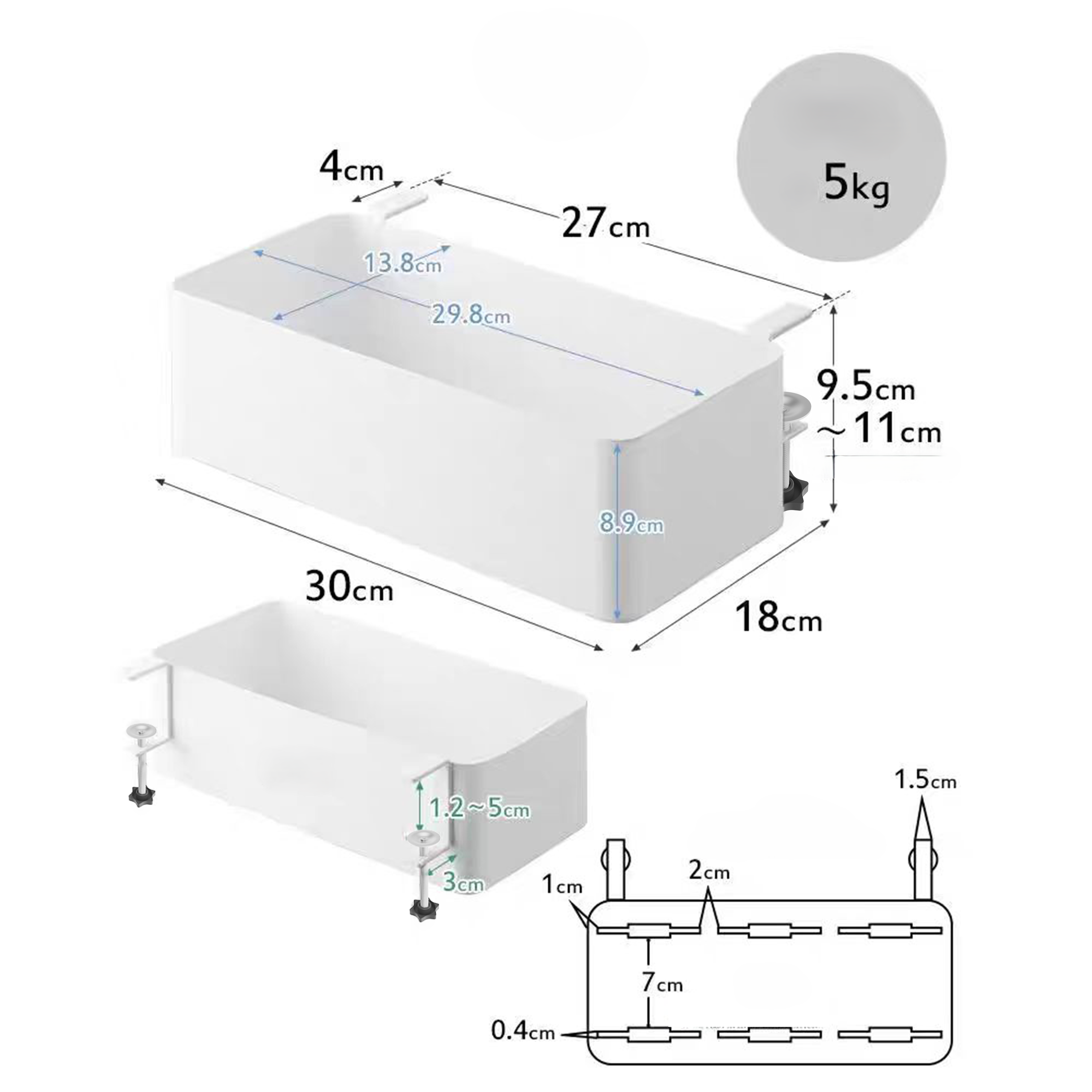 Desk Hanging Storage Rack