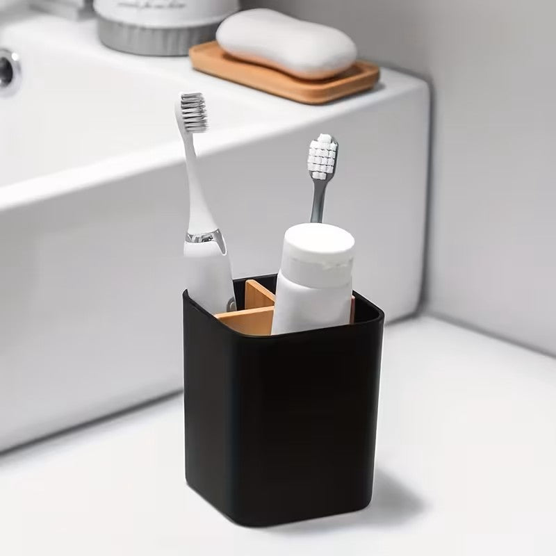 Toothbrush & Toothpaste Storage Caddy - Black