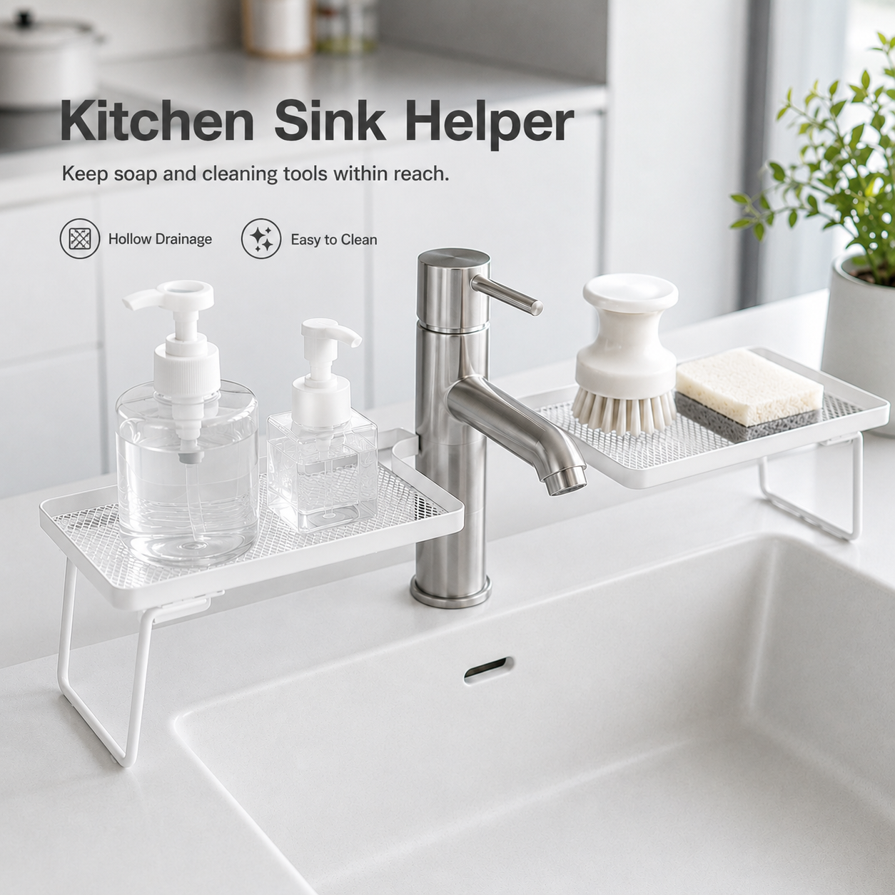 Foldable Over-the-Sink Organizer Rack