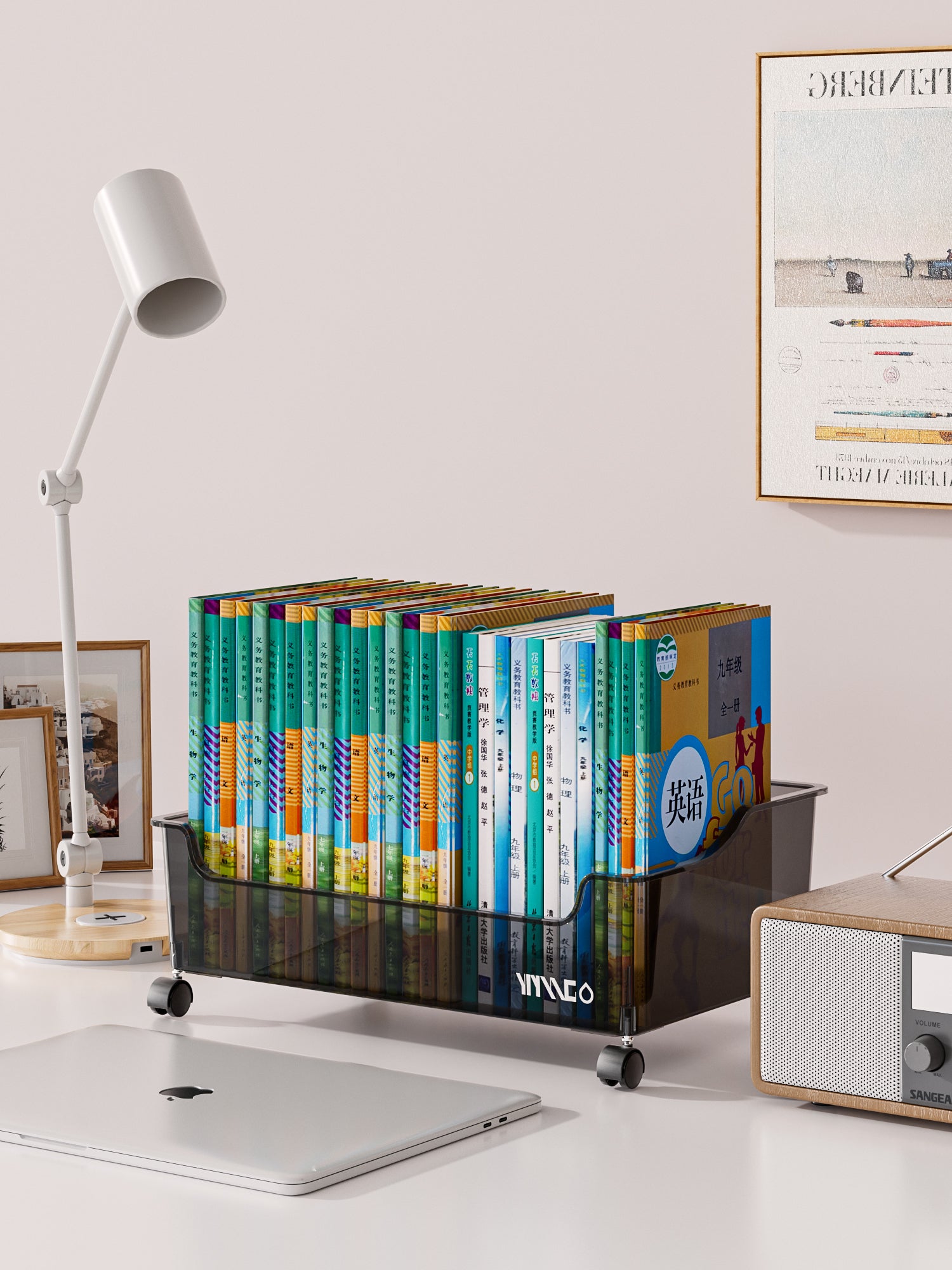 Transparent Rolling Storage Cart