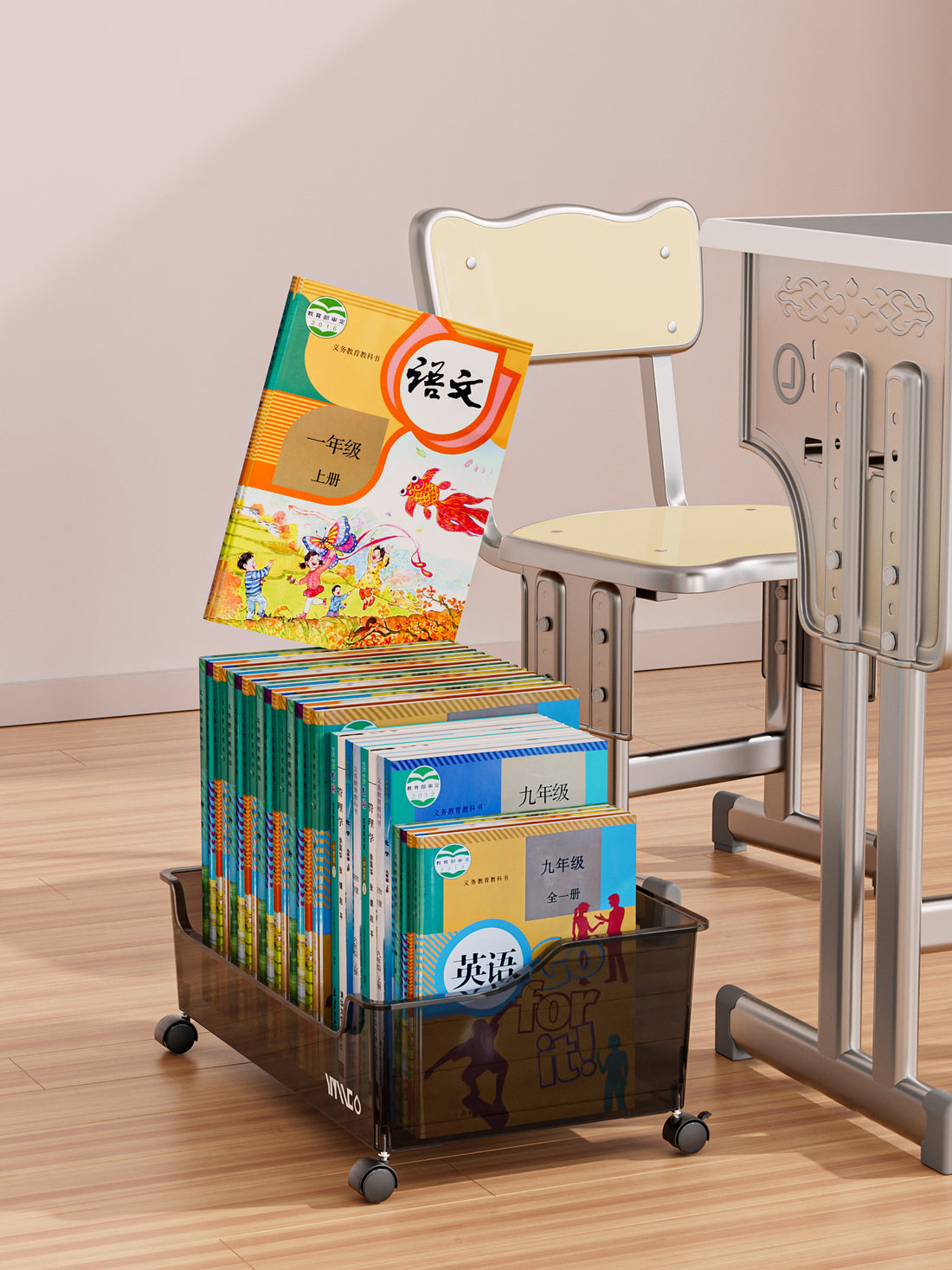 Transparent Rolling Storage Cart