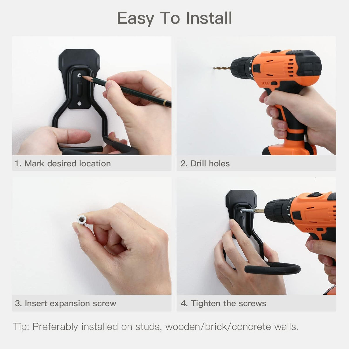 Wall-Mounted Bike Storage Hook