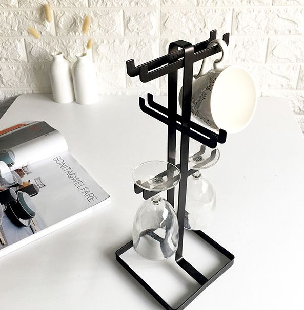 Wine Glass & Cup Rack - Black