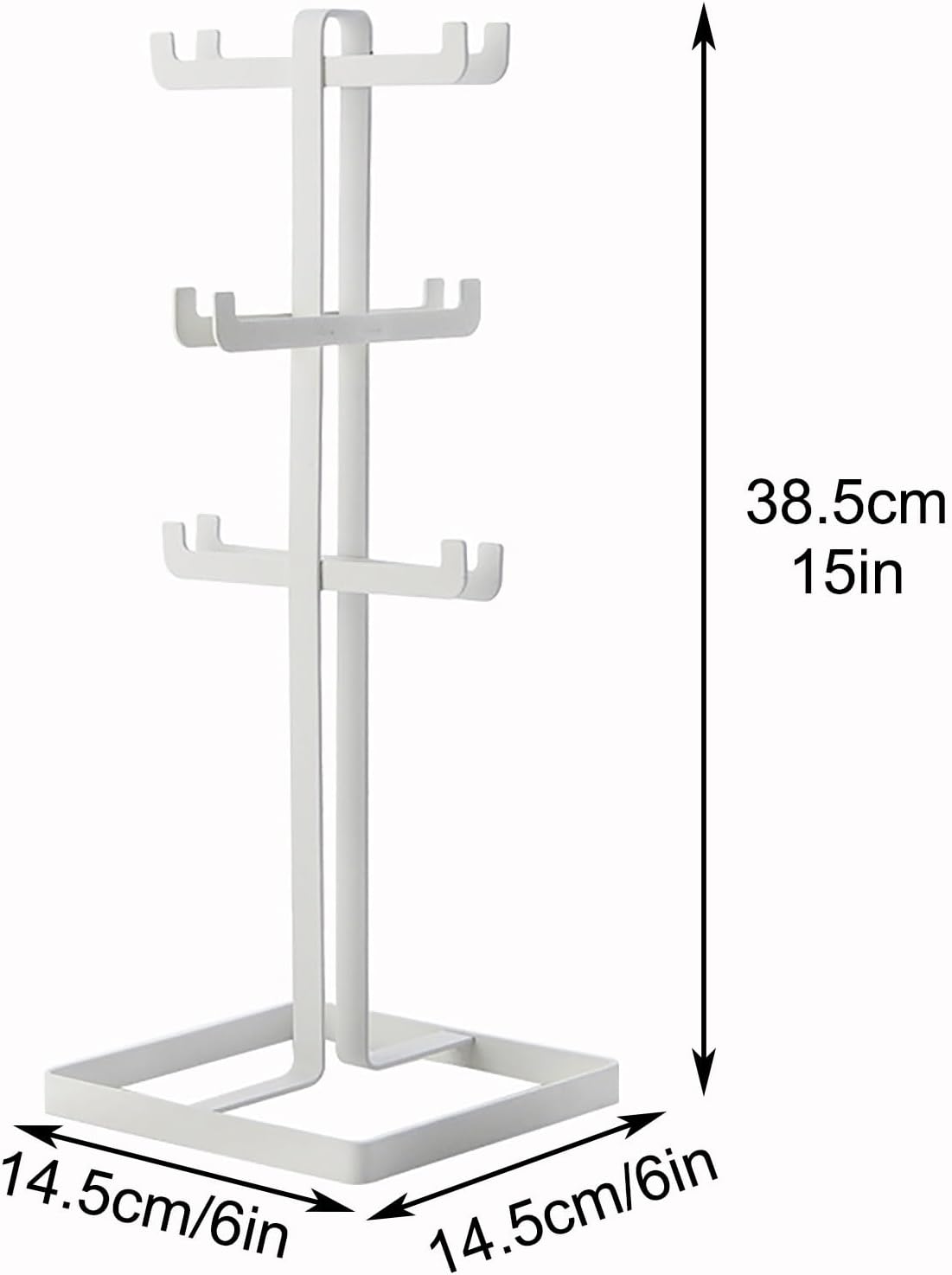 Wine Glass & Cup Rack - White