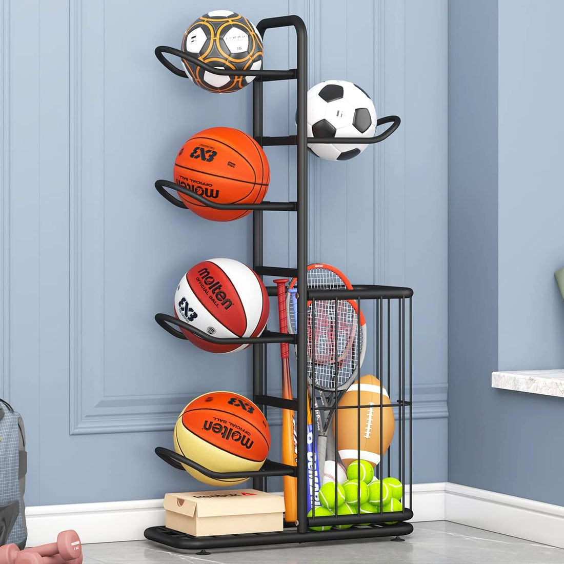 SportsNest Pro Organizer Rack_ Black