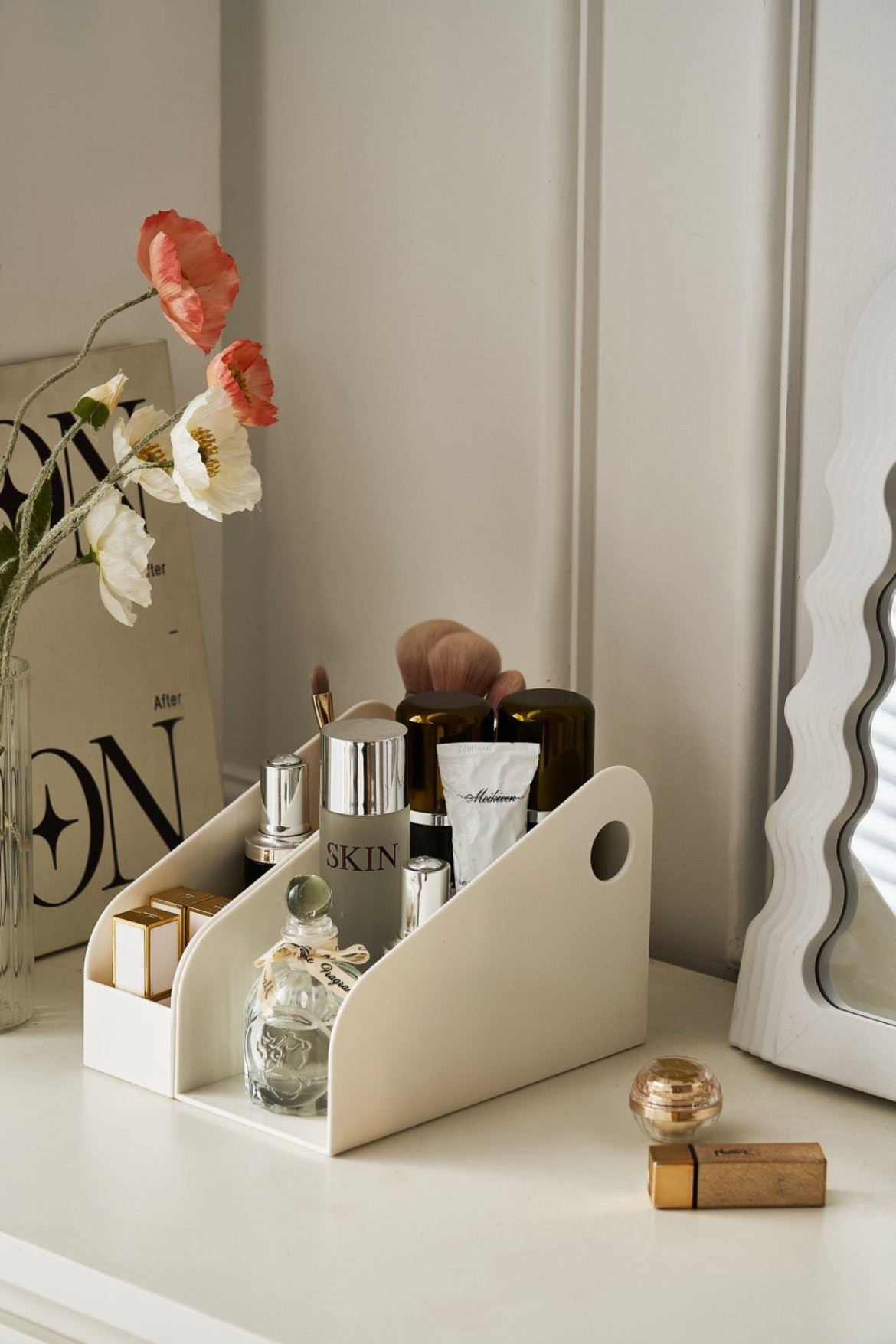 Dual-Compartment Table Organizer