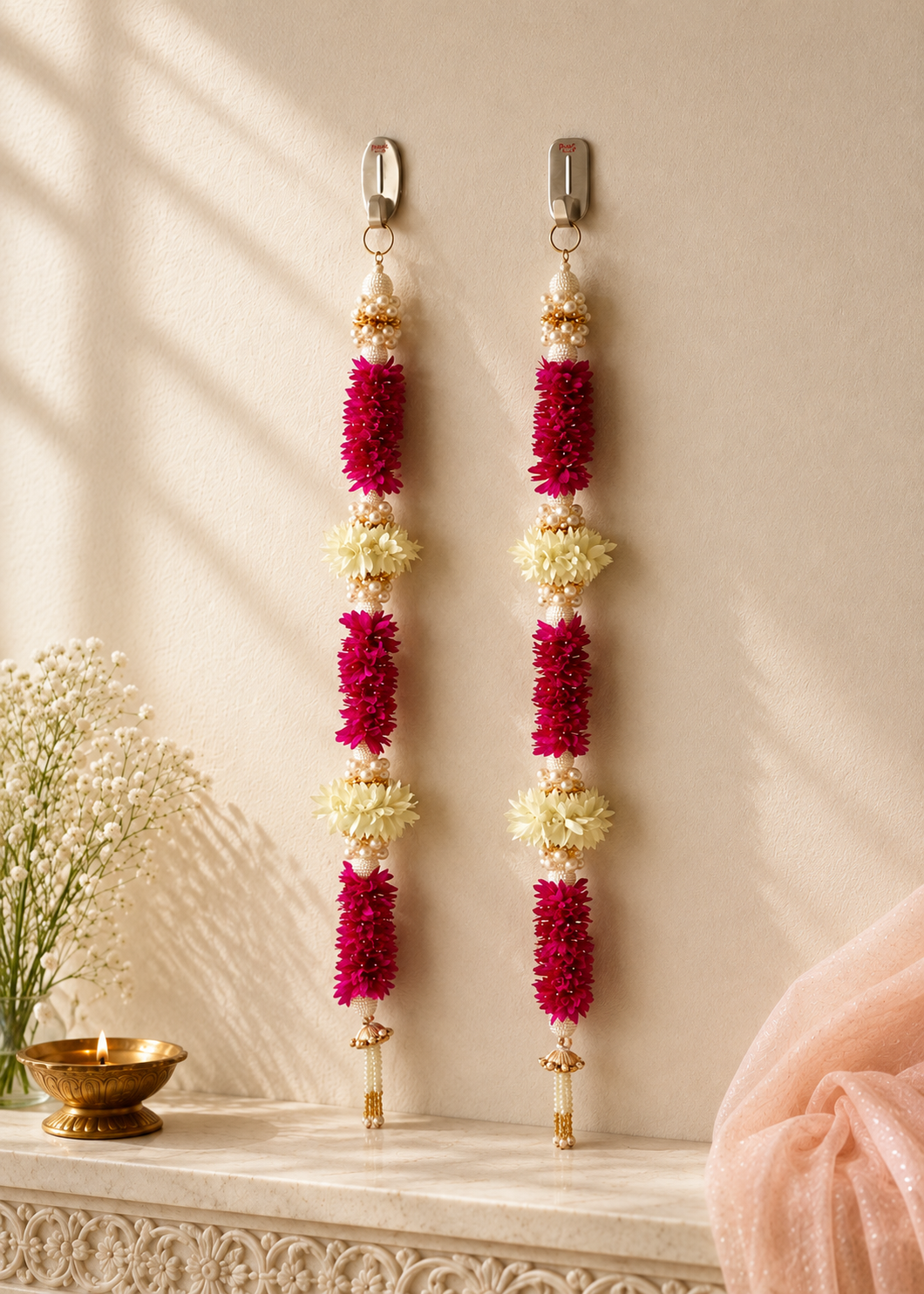 Gulmohar Floral Hanging Garland - Set of 2
