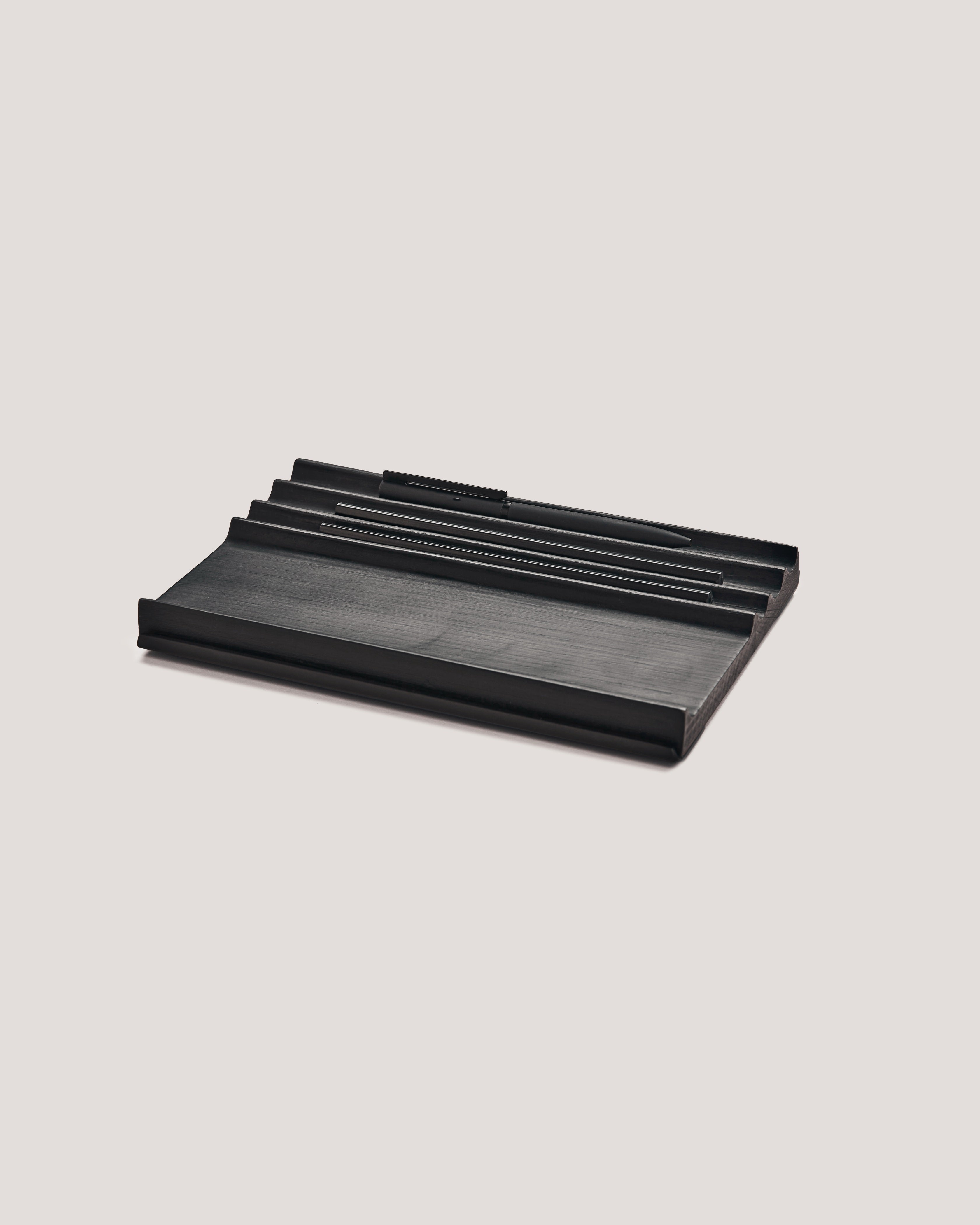 Exhibit Desk Organizer (Black Oak)