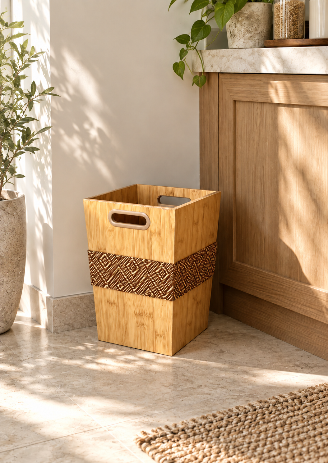 Liora Wooden Dustbin