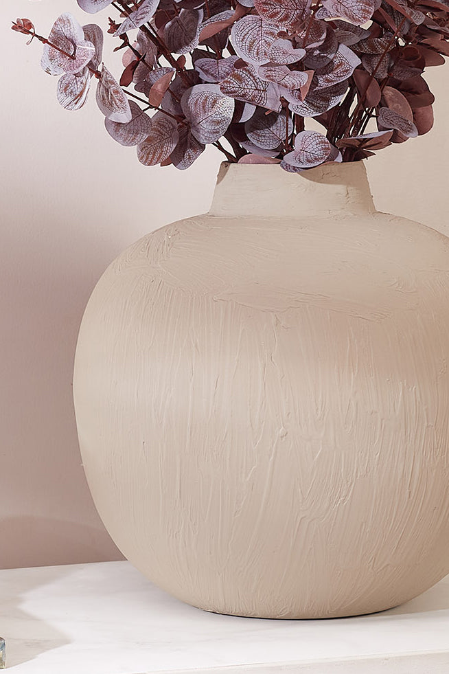 Nordic Bloom Beige Vase - Large