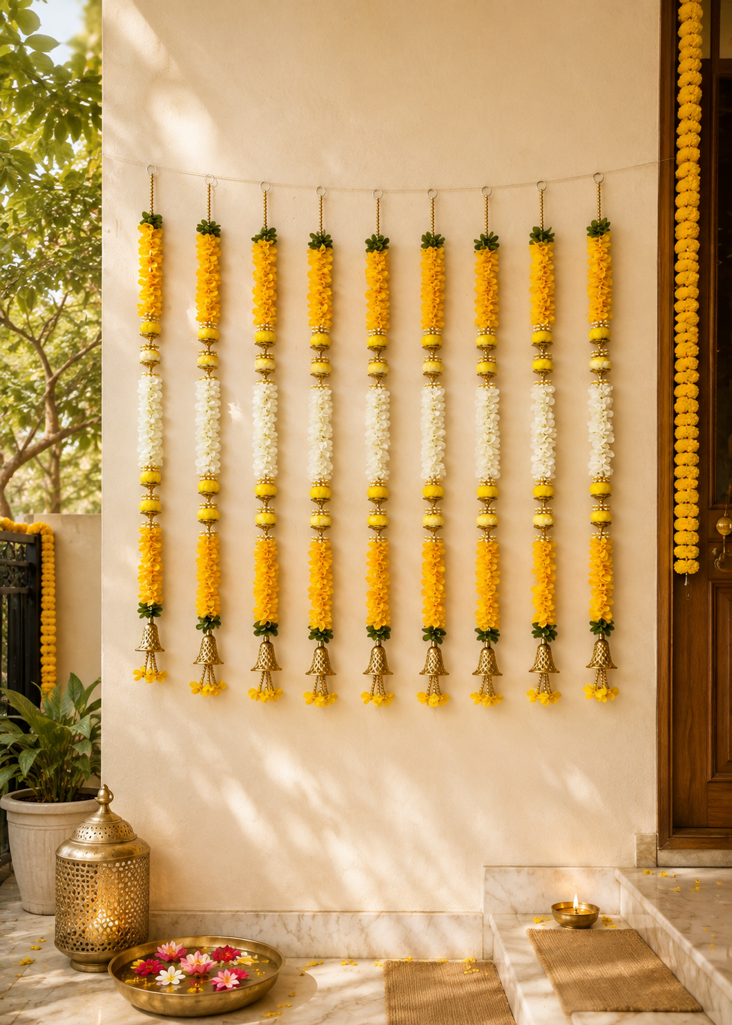 Swarna Marigold Floral Ladi - Set of 10