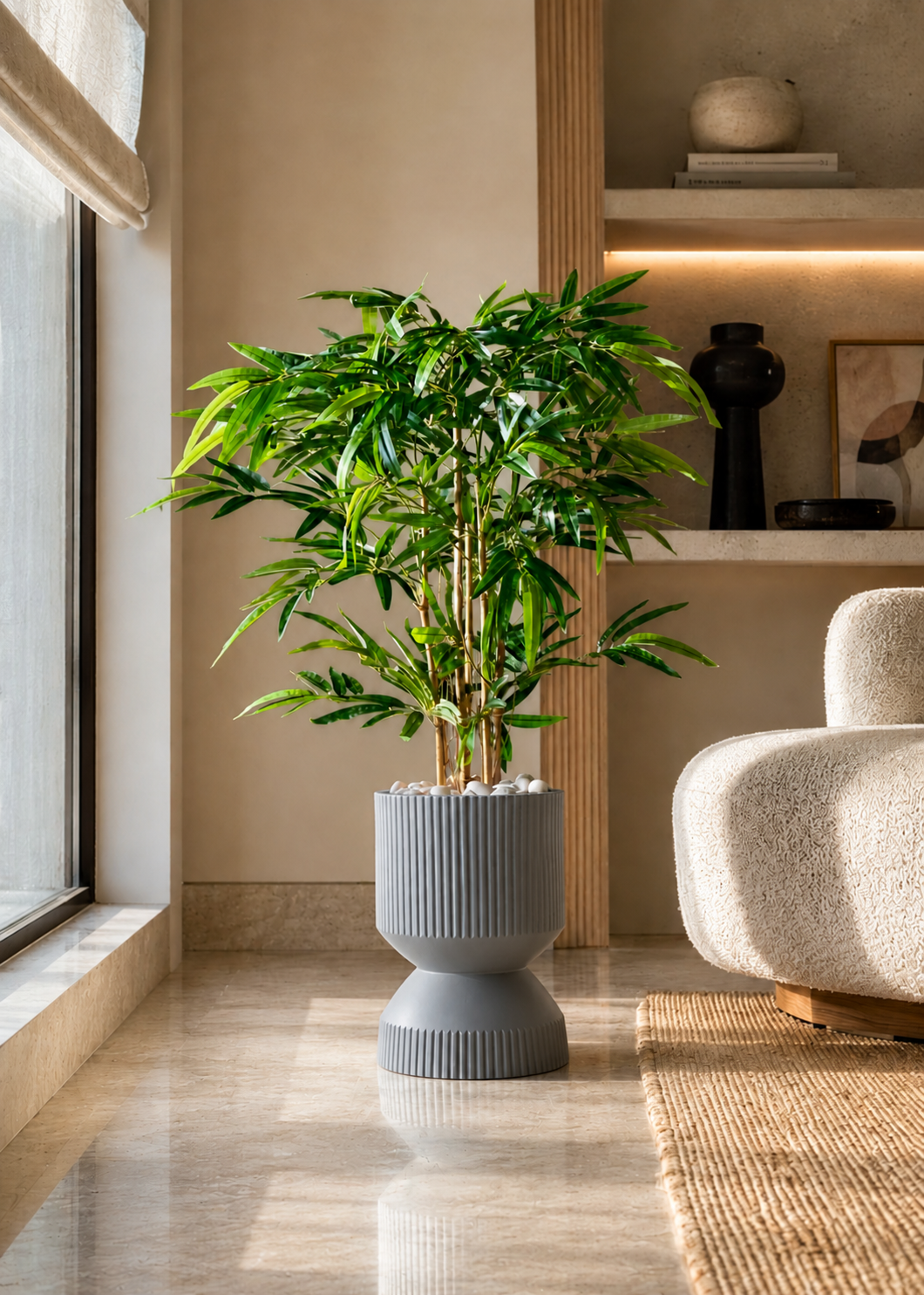 Willow Reversible Planters - Light Grey