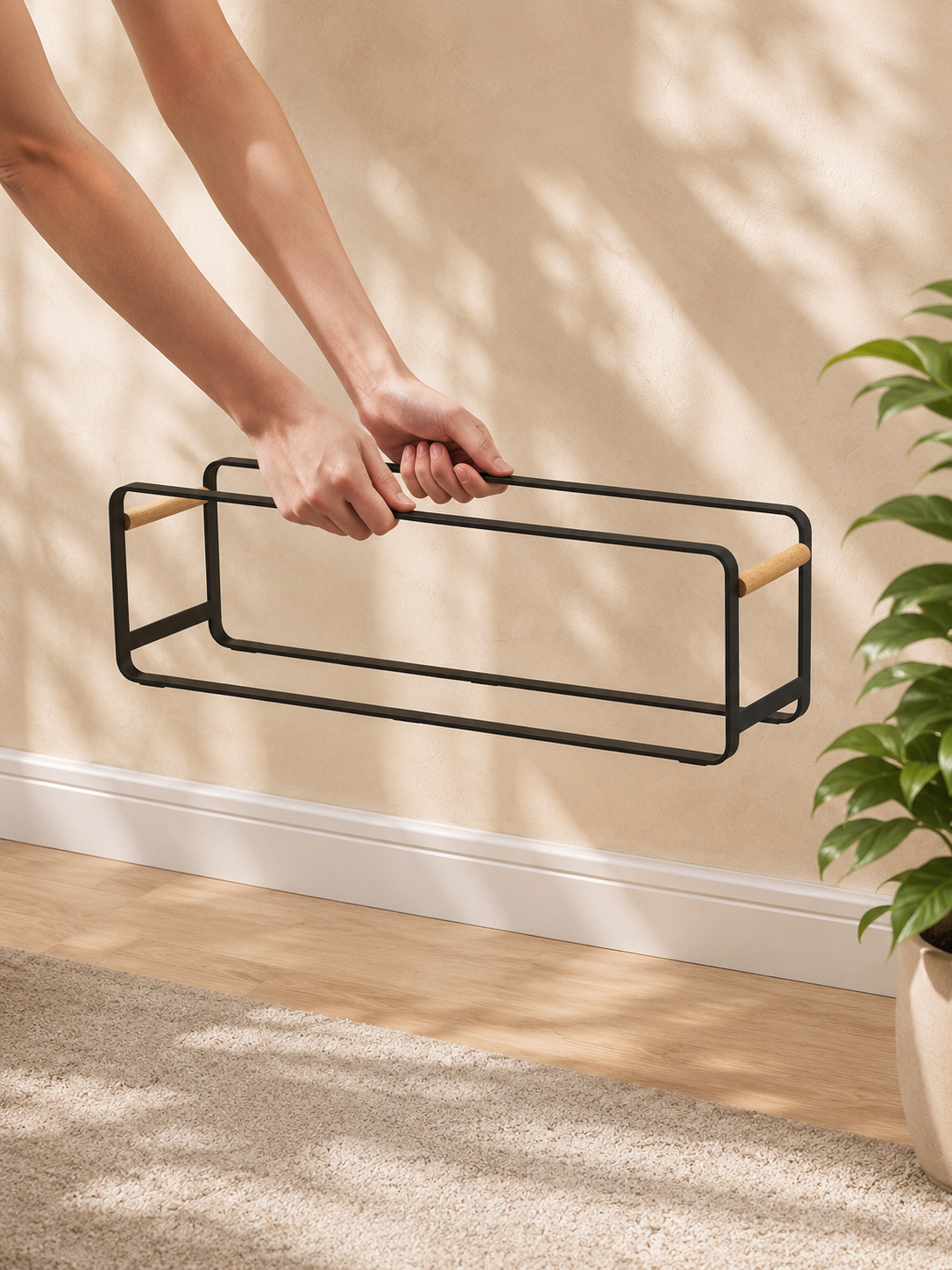 Stackable Shoe Rack - Black