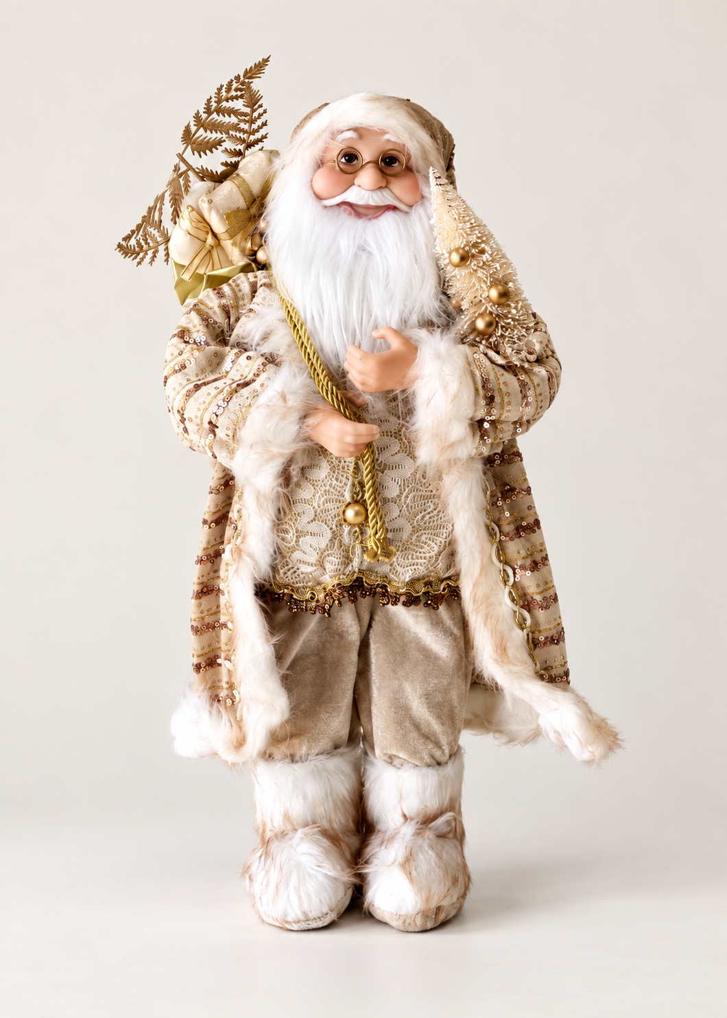 Christmas Jolly Santa Claus - 1.5 Feet (White)