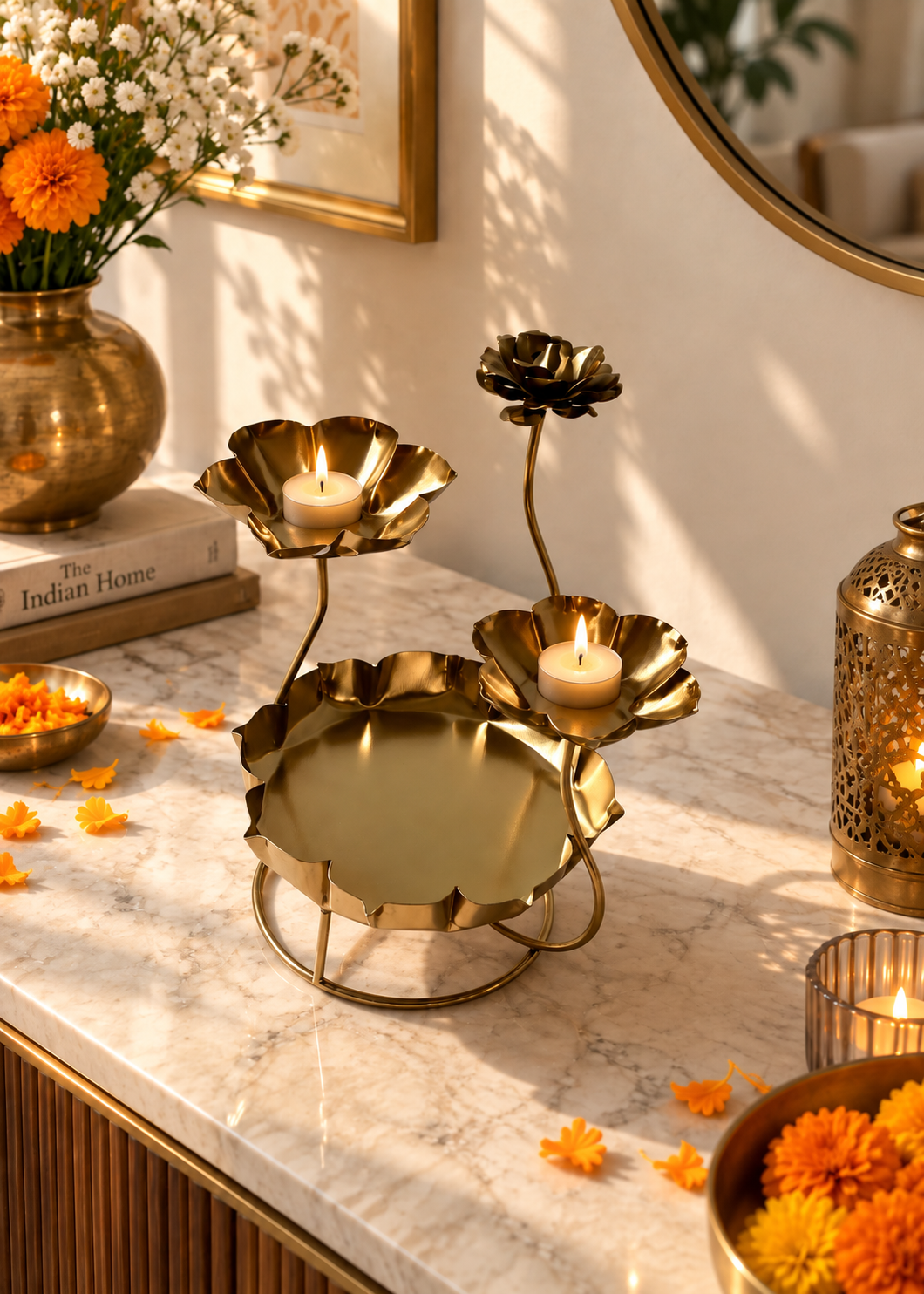 Solis Multi-Tier Diya Holder
