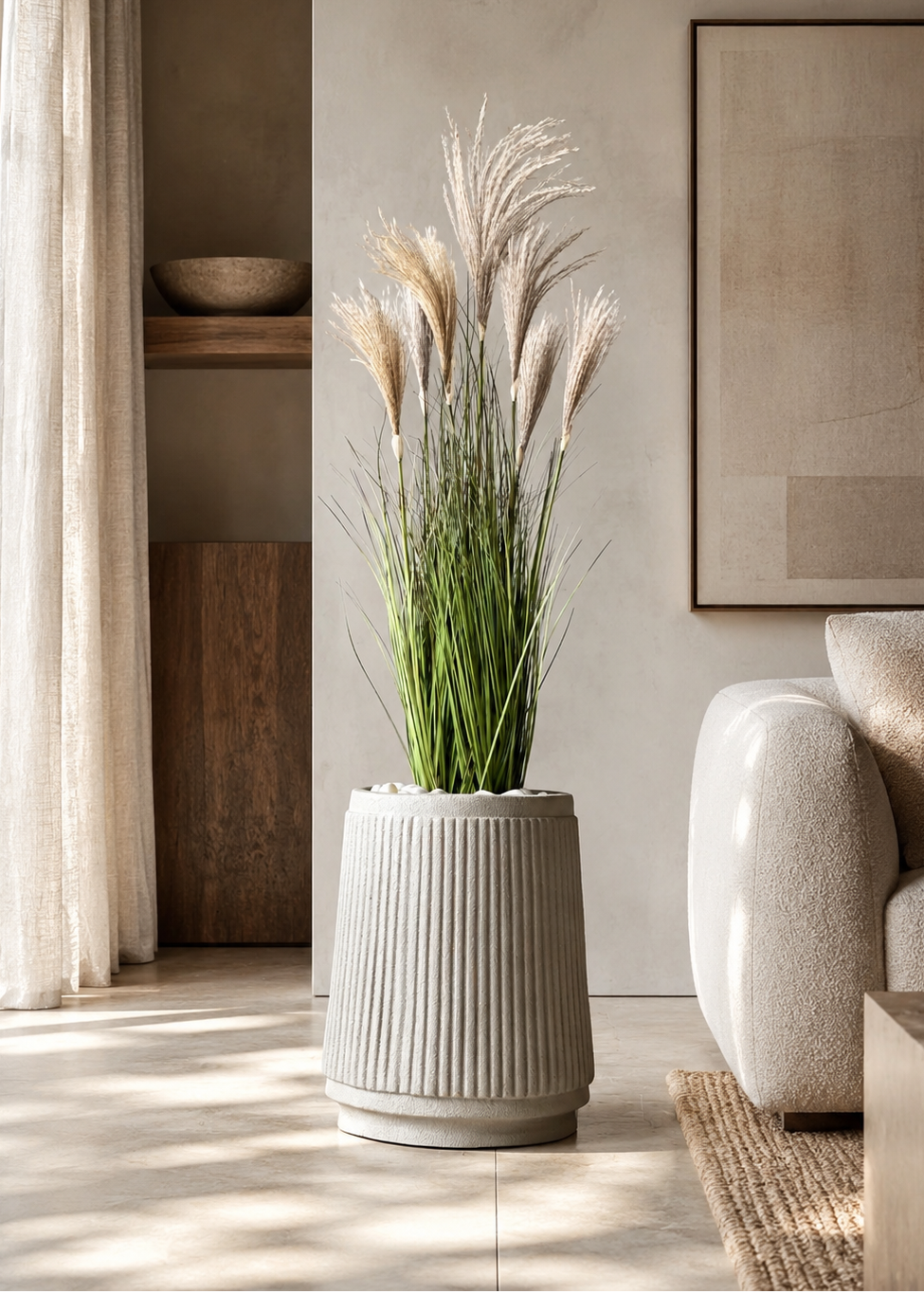Artificial Luxe Reed Grass Plant - 4.2 Feet
