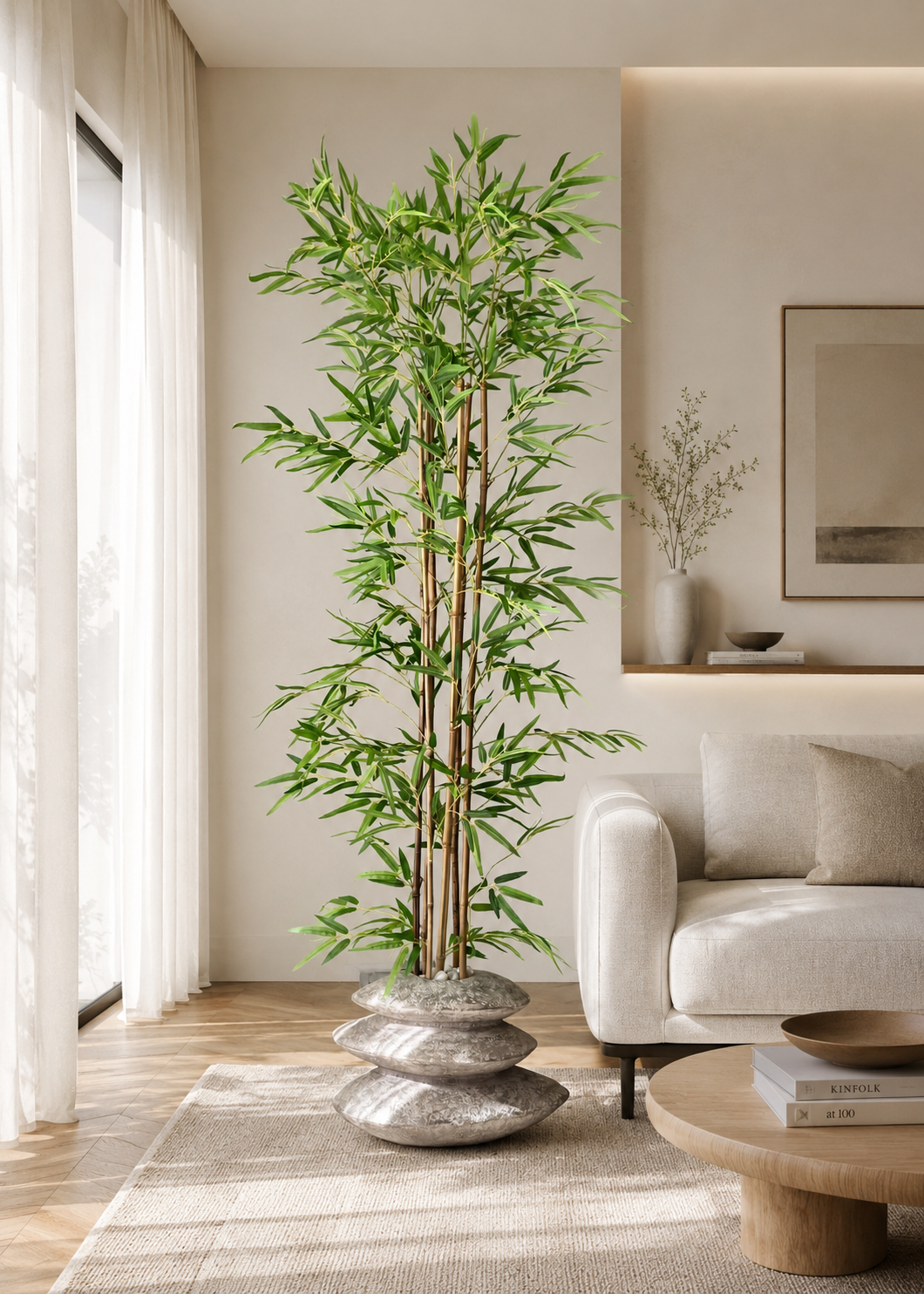 Veranda Pebble Planter - Rustic Ivory