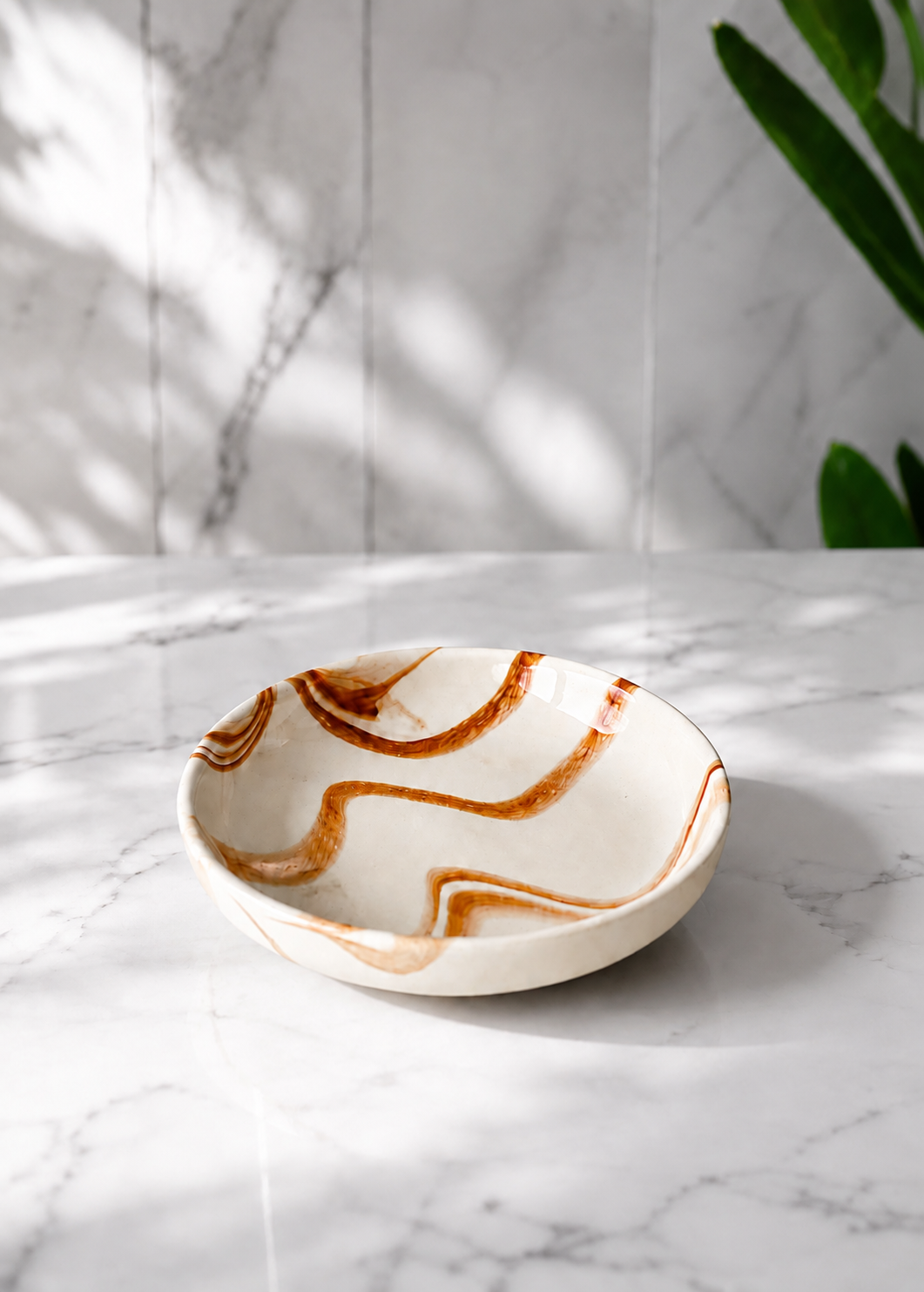 Swirl Bathroom Set – Caramel (Set of 3)