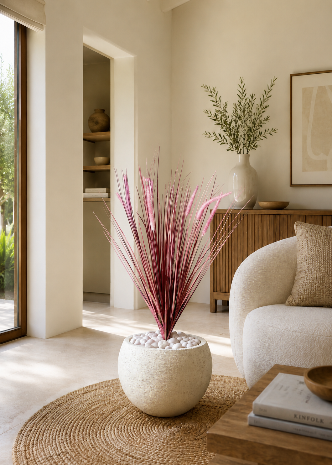 Artificial Pennisetum Pampas Bunch - 3 Feet